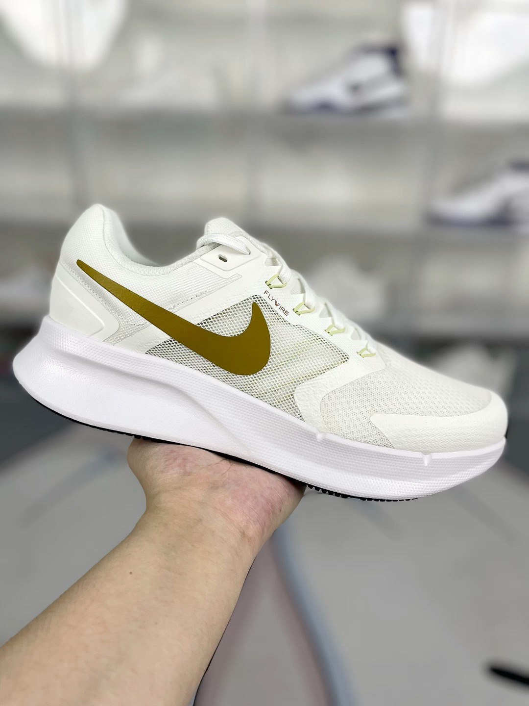 Nike Run Swift 3 Running Shoes - White/Gold - Men's & Women's Sizes Available