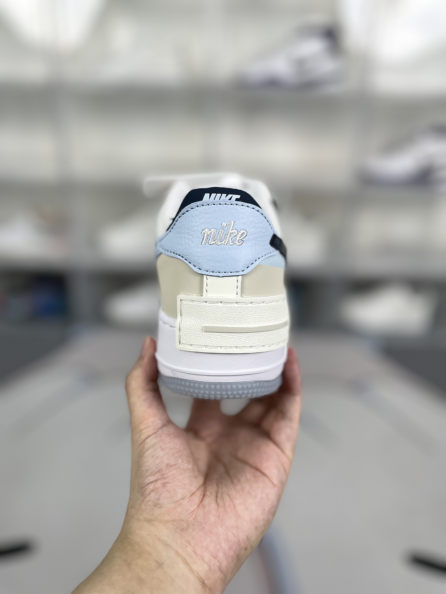 Nike Air Force 1 Shadow Women's Low Top Sneaker - White/Blue Colorway 4 i1723230781 5956 6