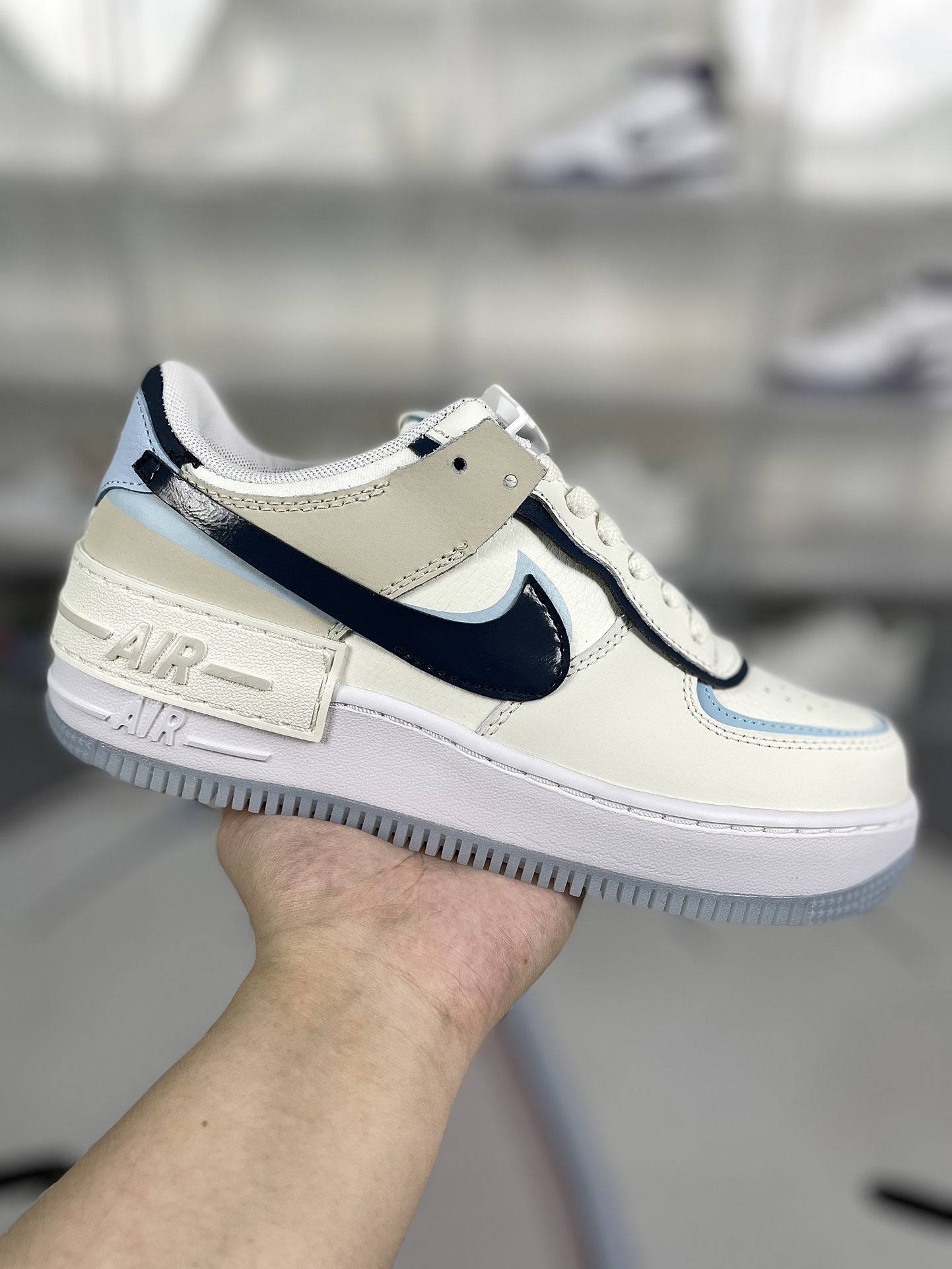 Nike Air Force 1 Shadow Women's Low Top Sneaker - White/Blue Colorway 2 i1723230784 2516 0