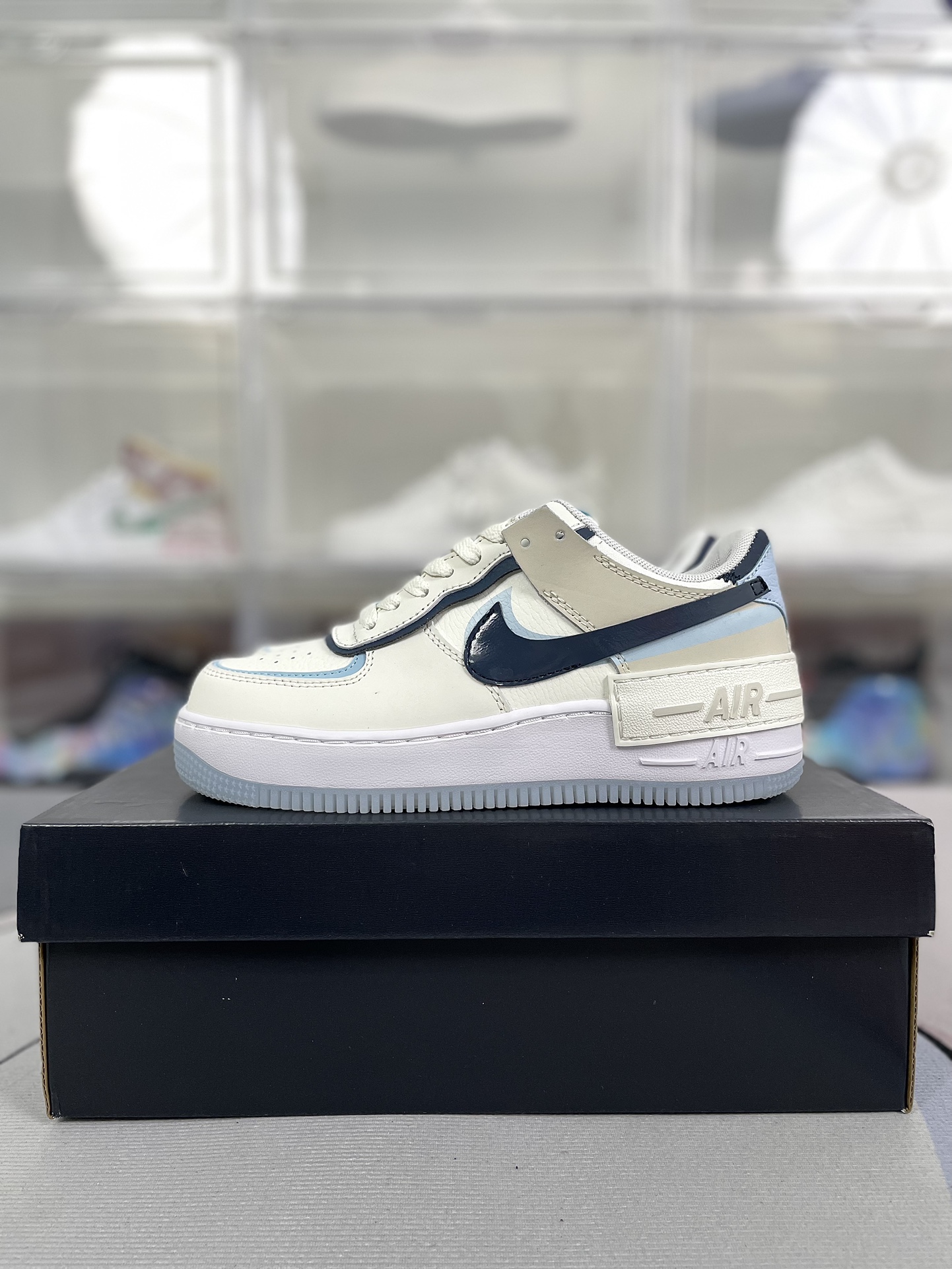 Nike Air Force 1 Shadow Women's Low Top Sneaker - White/Blue Colorway 9 i1723230784 4054 0