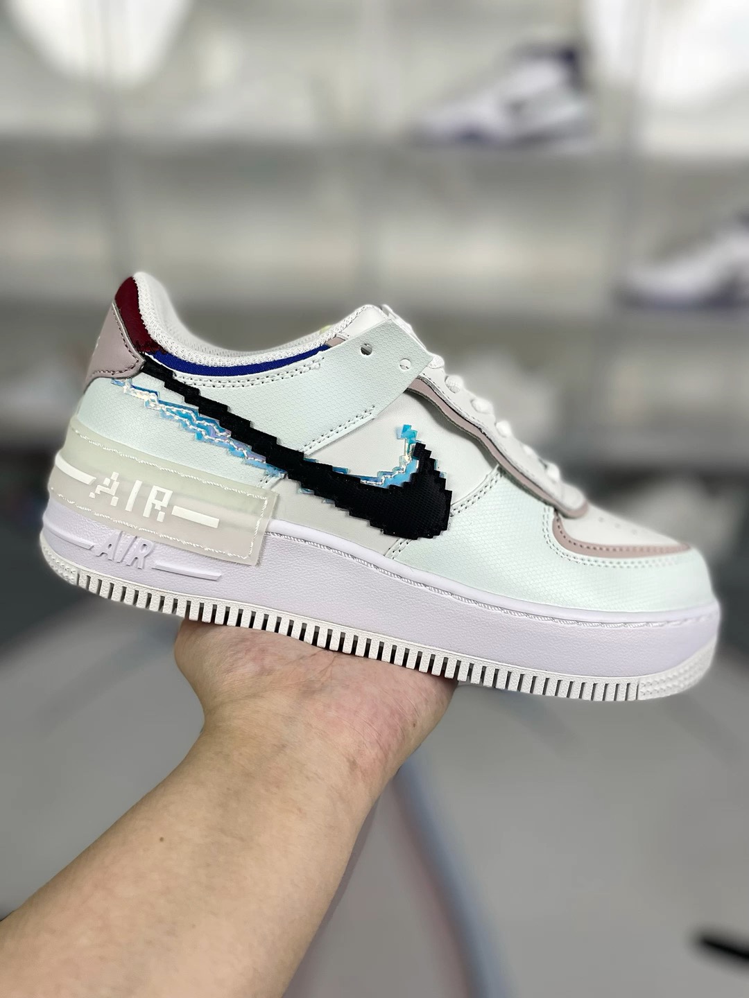 Nike Air Force 1 Shadow Pixel Women's Low Top Fashion Sneaker