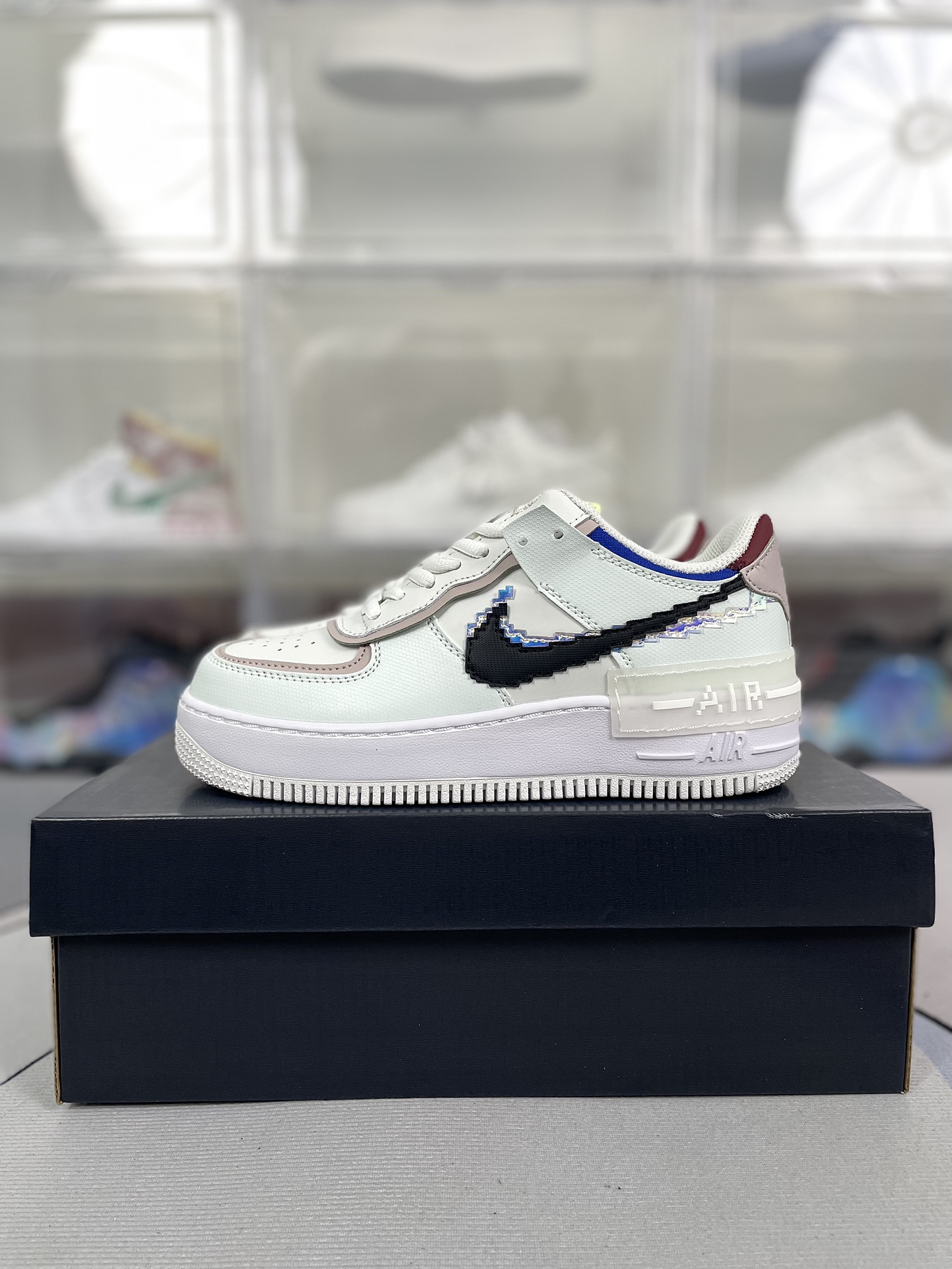 Nike Air Force 1 Shadow Pixel Women's Low Top Sneakers CV8480-300 8 i1723316859 4250 0