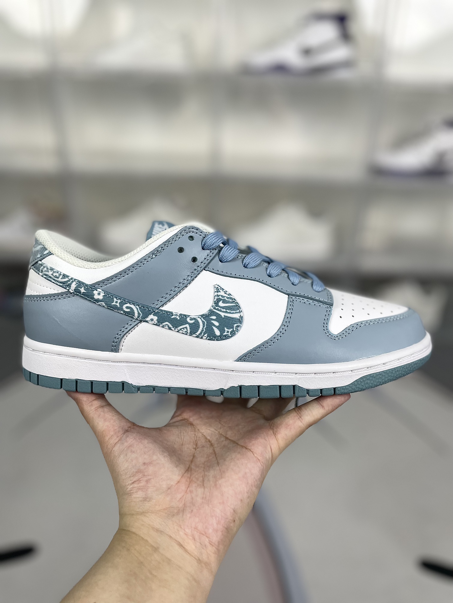 Nike Dunk Essentials 'Blue Paisley' - Premium Leather Canvas Sneakers 8 i1725226024 9042 0