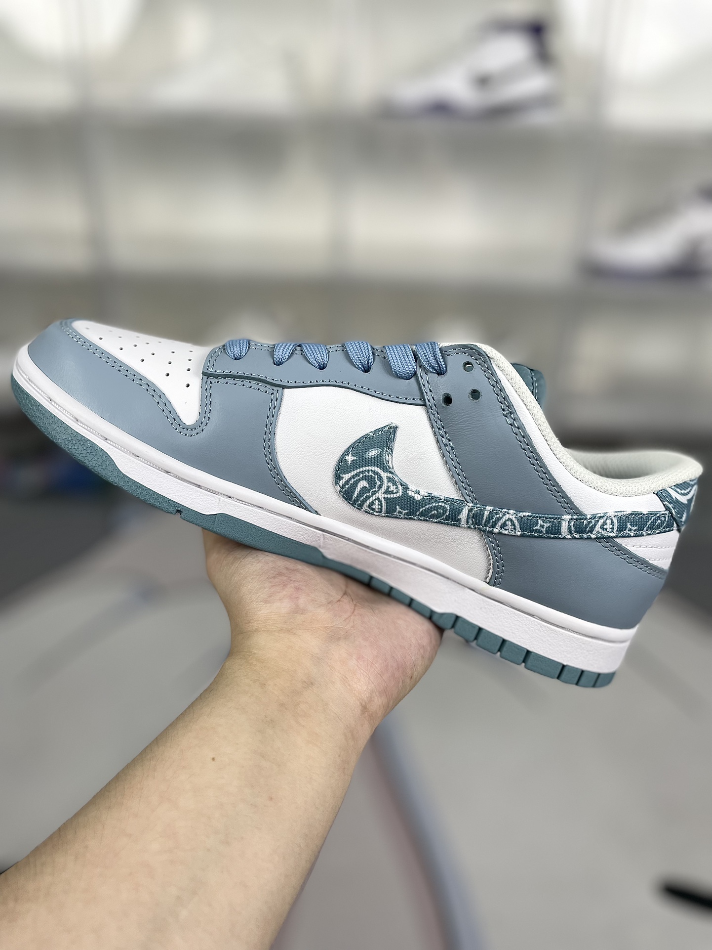 Nike Dunk Essentials 'Blue Paisley' - Premium Leather Canvas Sneakers 2 i1725226025 5869 0