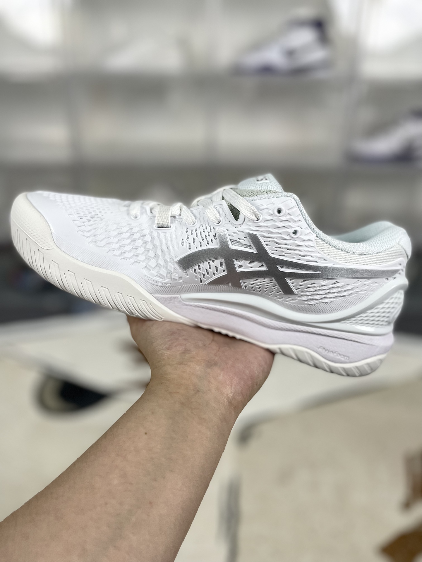 Asics Gel-Resolution 9 White/Silver Tennis Shoes - Enhanced Stability & Comfort 3 i1730233873 3711 0