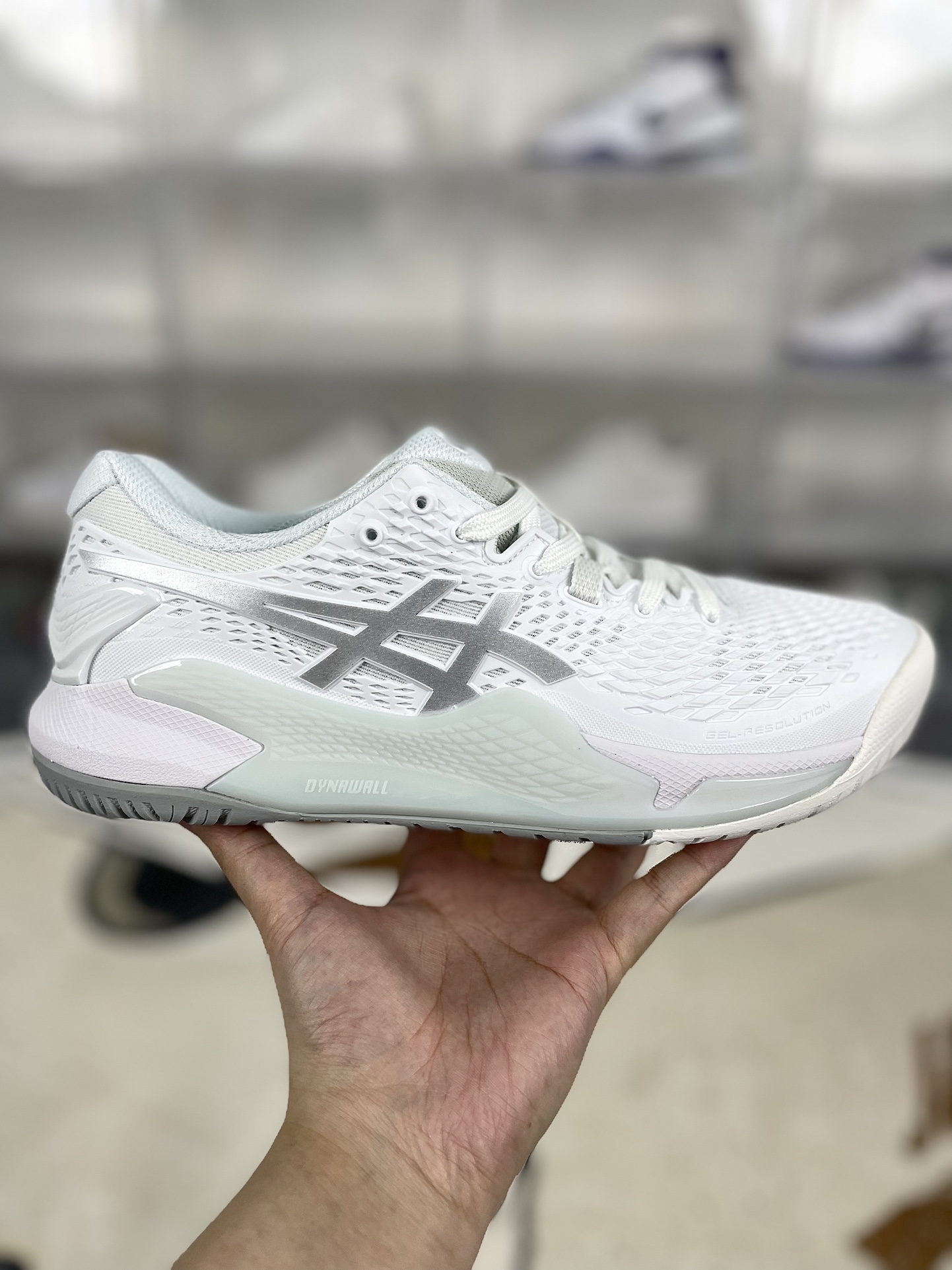 Asics Gel-Resolution 9 White/Silver Tennis Shoes - Enhanced Stability & Comfort 9 i1730233873 9334 0