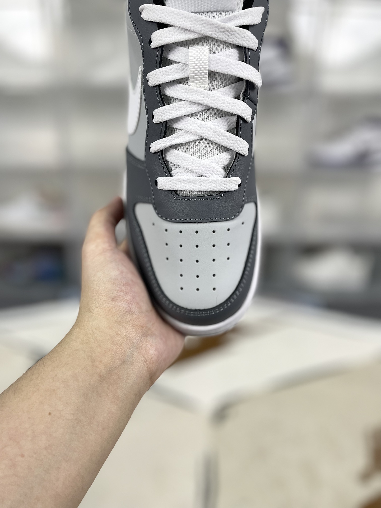 Nike Court Borough Low 2: Flexible, Durable & Stylish Gray/White Sneakers 6 i1731703189 2876 7