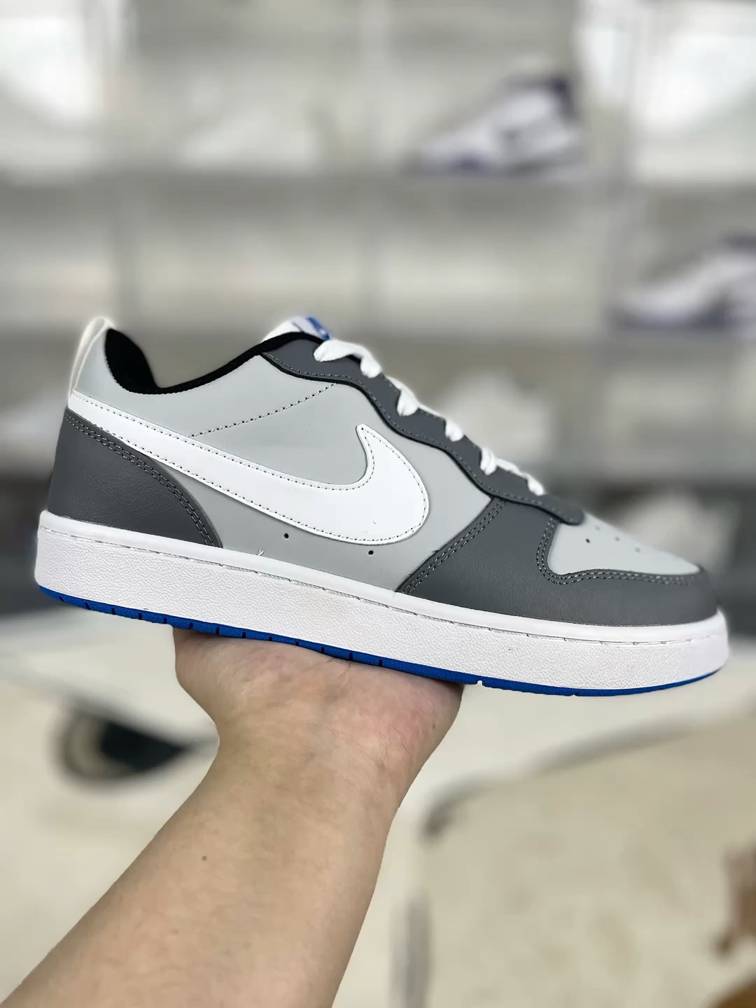 Nike Court Borough Low 2 Gray&White Casual Sneakers - Flexible, Durable, Stylish