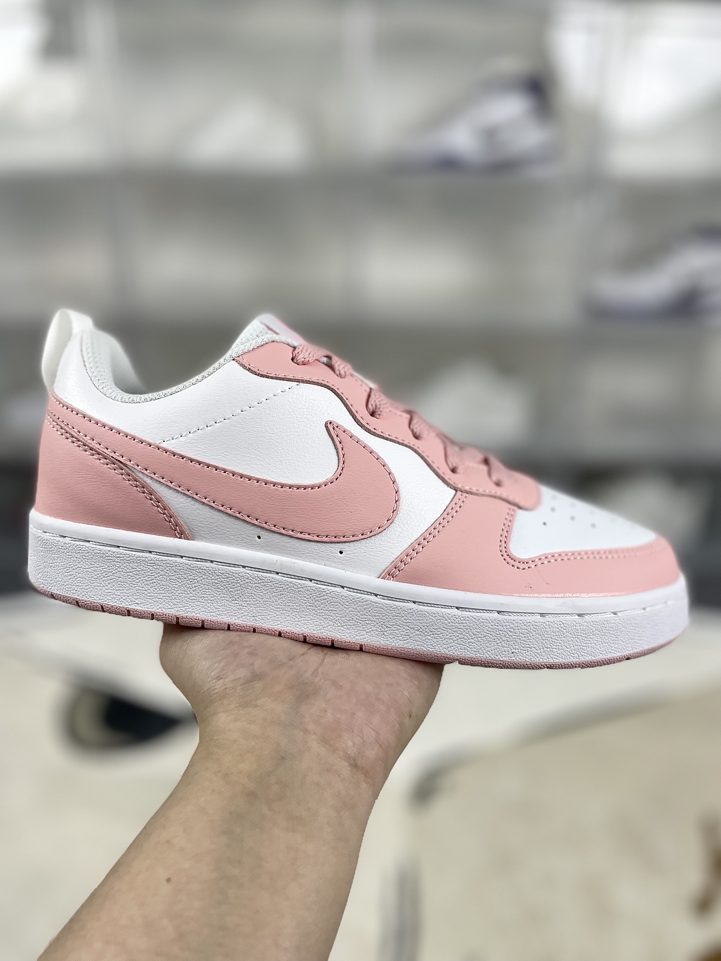 Nike Court Borough Low 2: Pink & White Women's Casual Sneakers 1 i1731790355 726 0