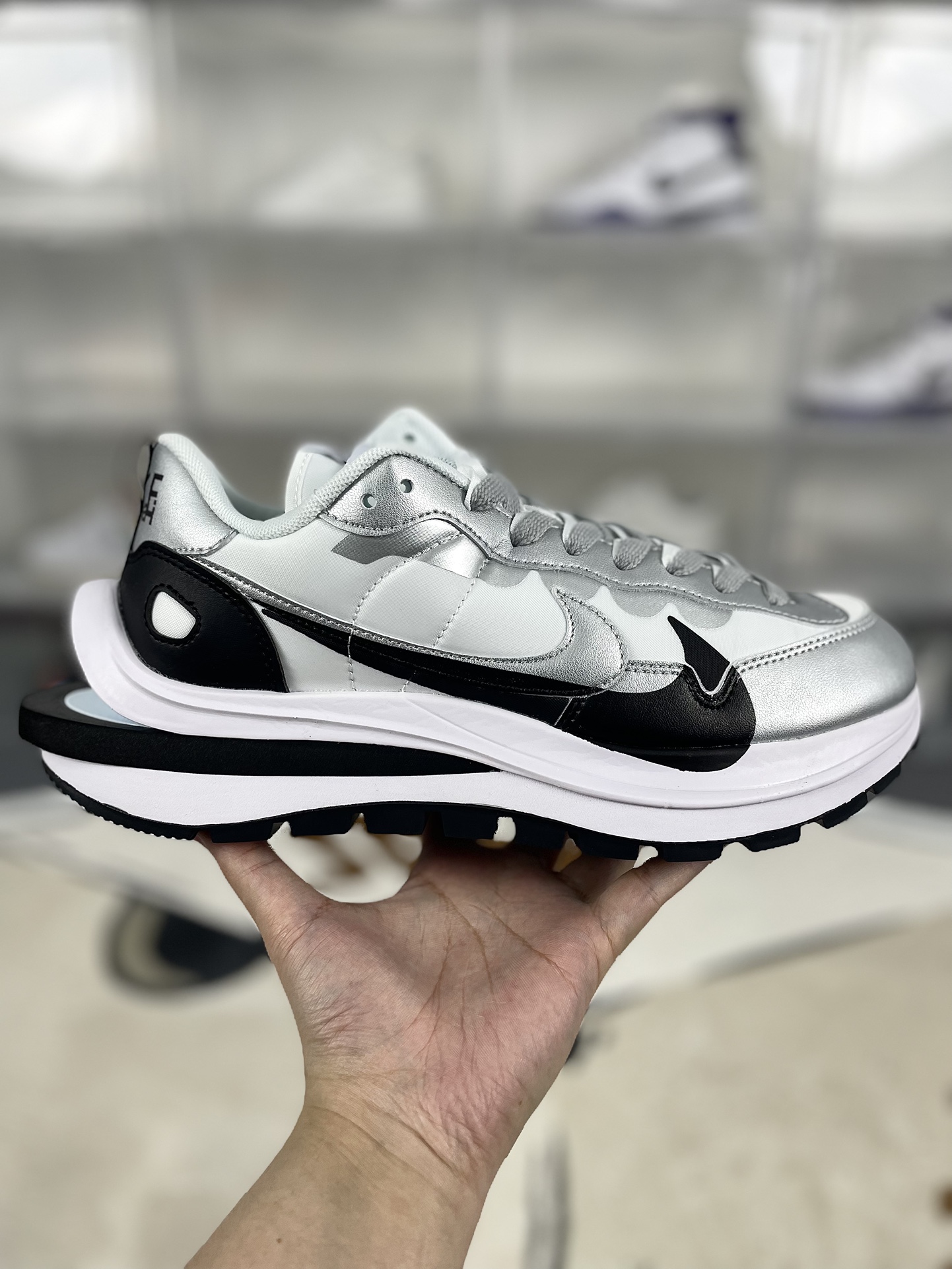 Nike x Sacai VaporWaffle White Gum Silver Running Shoes DD1875-201 8 i1731872880 8631 0