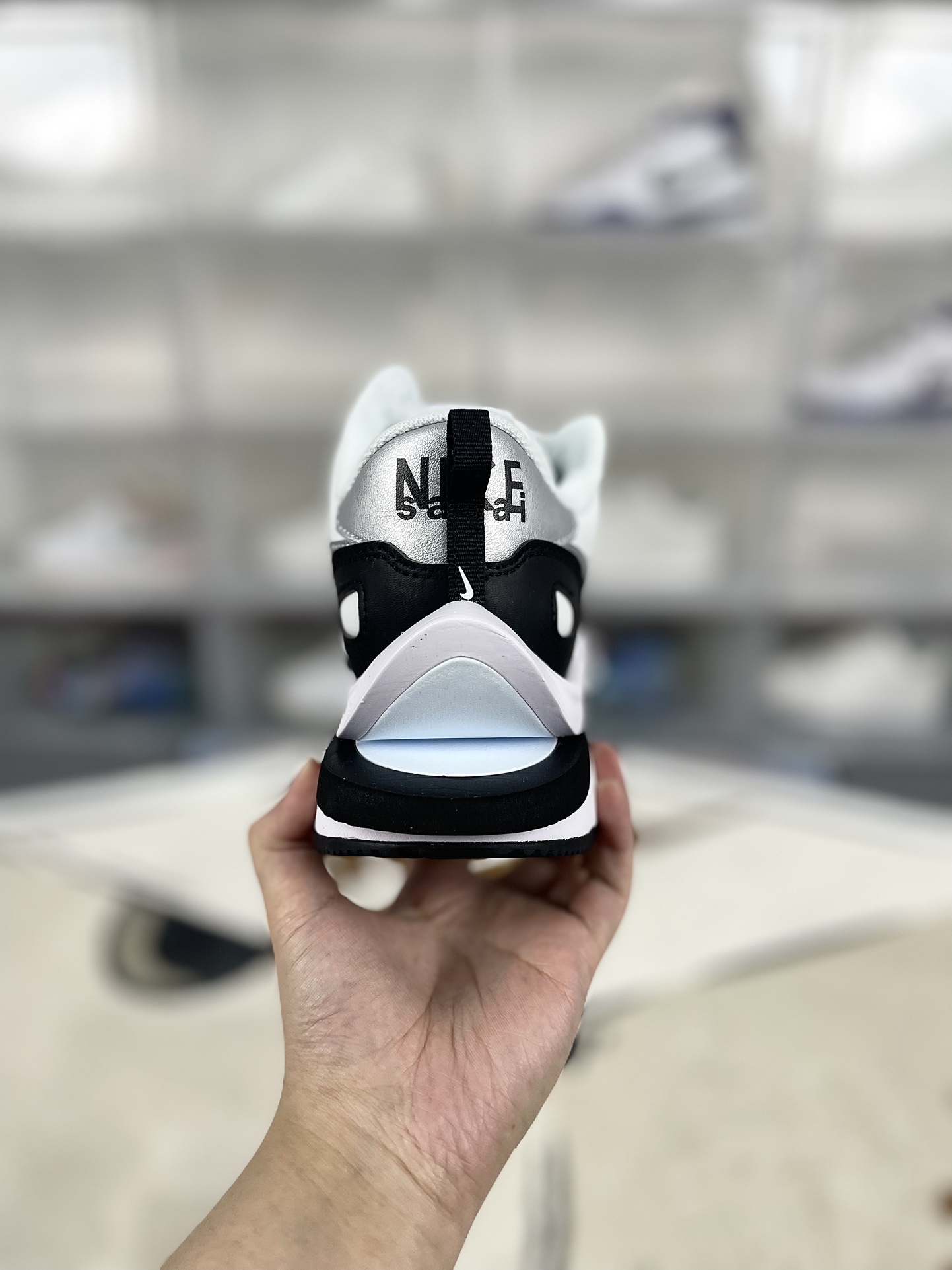 Nike x Sacai VaporWaffle White Gum Silver Running Shoes DD1875-201 3 i1731872881 1098 0