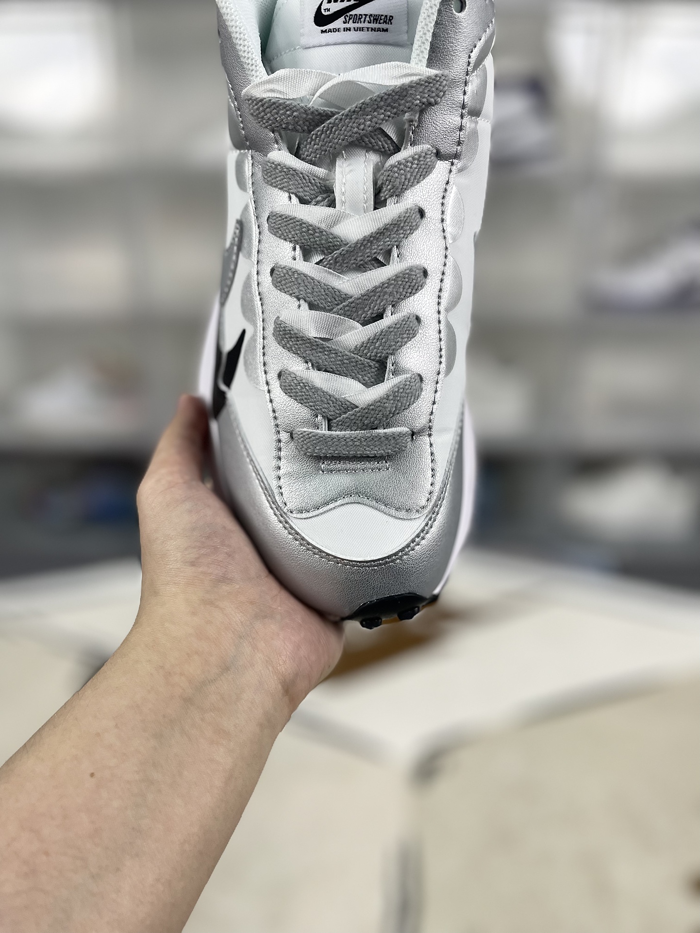 Nike x Sacai VaporWaffle White Gum Silver Running Shoes DD1875-201 5 i1731872881 3539 0