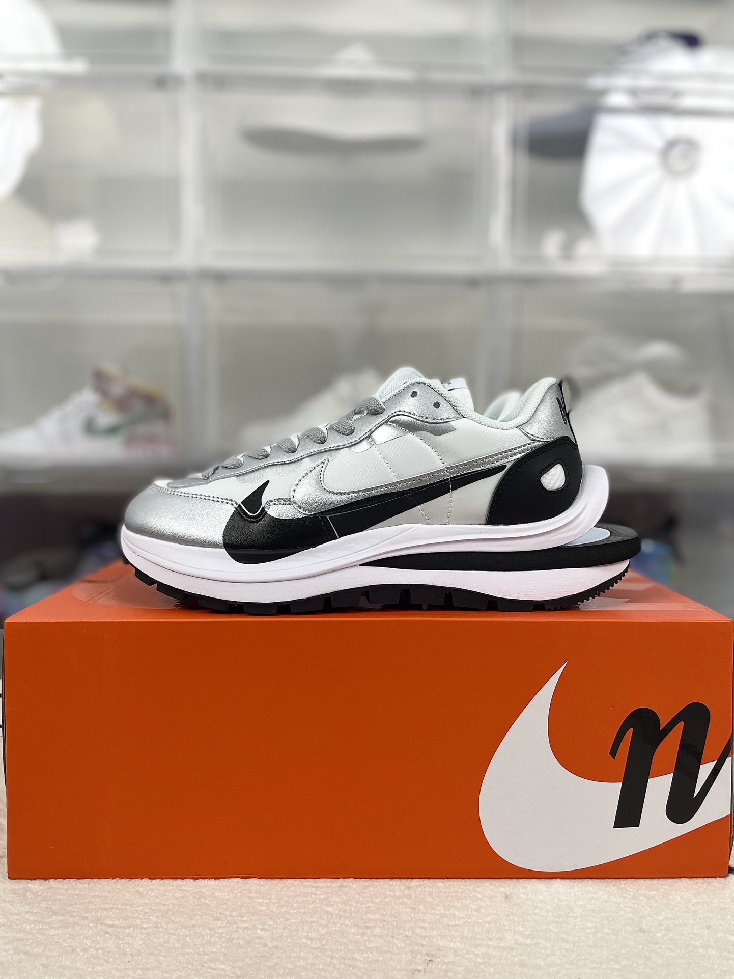 Nike x Sacai VaporWaffle White Gum Silver Running Shoes DD1875-201 9 i1731872881 8016 0