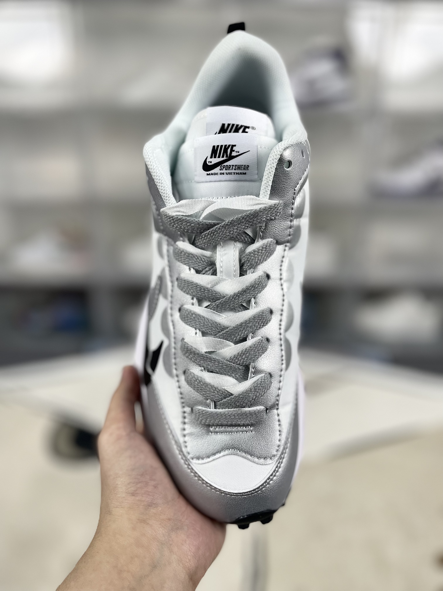 Nike x Sacai VaporWaffle White Gum Silver Running Shoes DD1875-201 4 i1731872881 8516 0