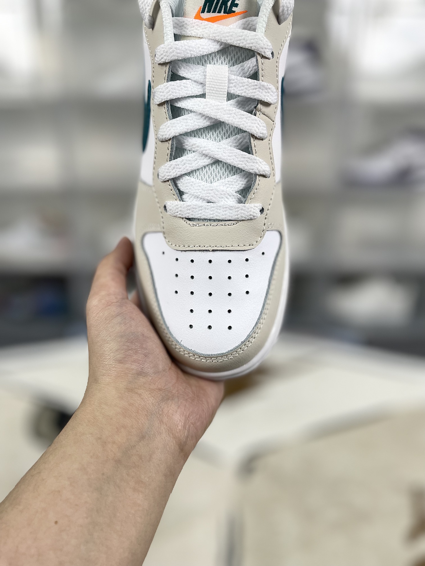 Nike Court Borough Low 2: Flexible, Durable, Low-Top Sneakers - White/Green 6 i1732387394 1277 2