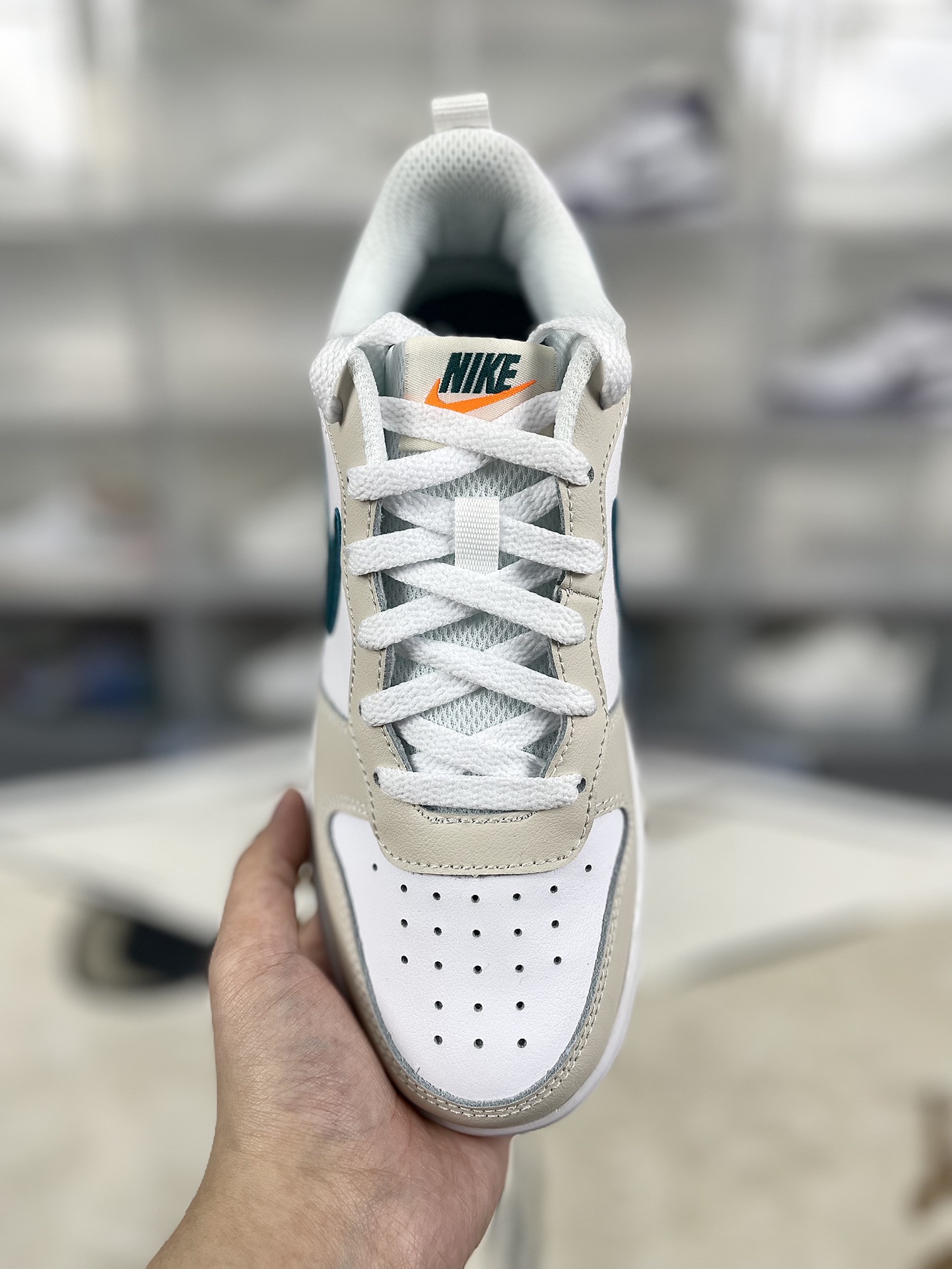 Nike Court Borough Low 2: Flexible, Durable, Low-Top Sneakers - White/Green 5 i1732387394 8066 8