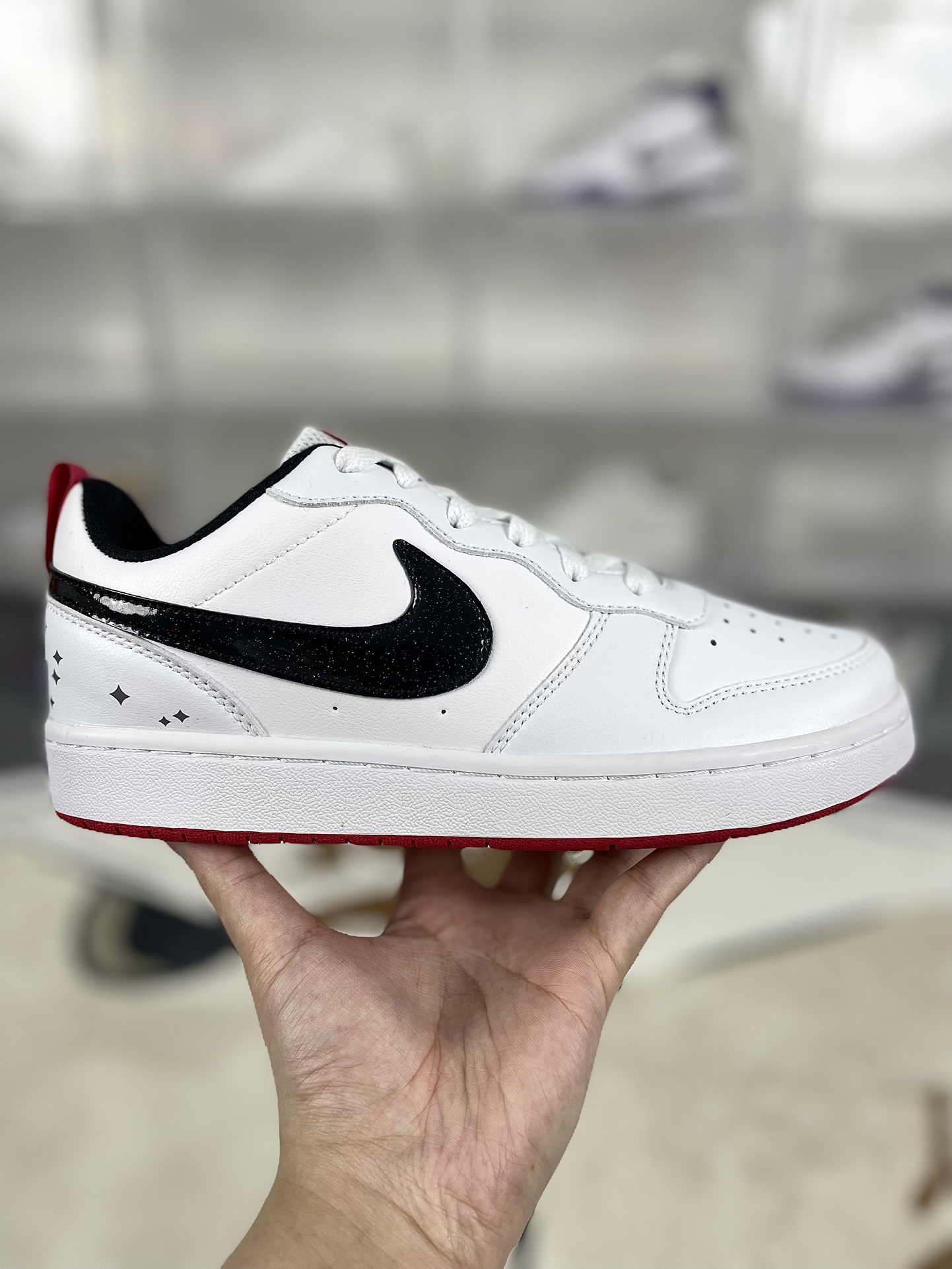Nike Court Borough Low 2: Stylish, Flexible, and Durable White/Red Sneakers 8 i1732570276 5615 0