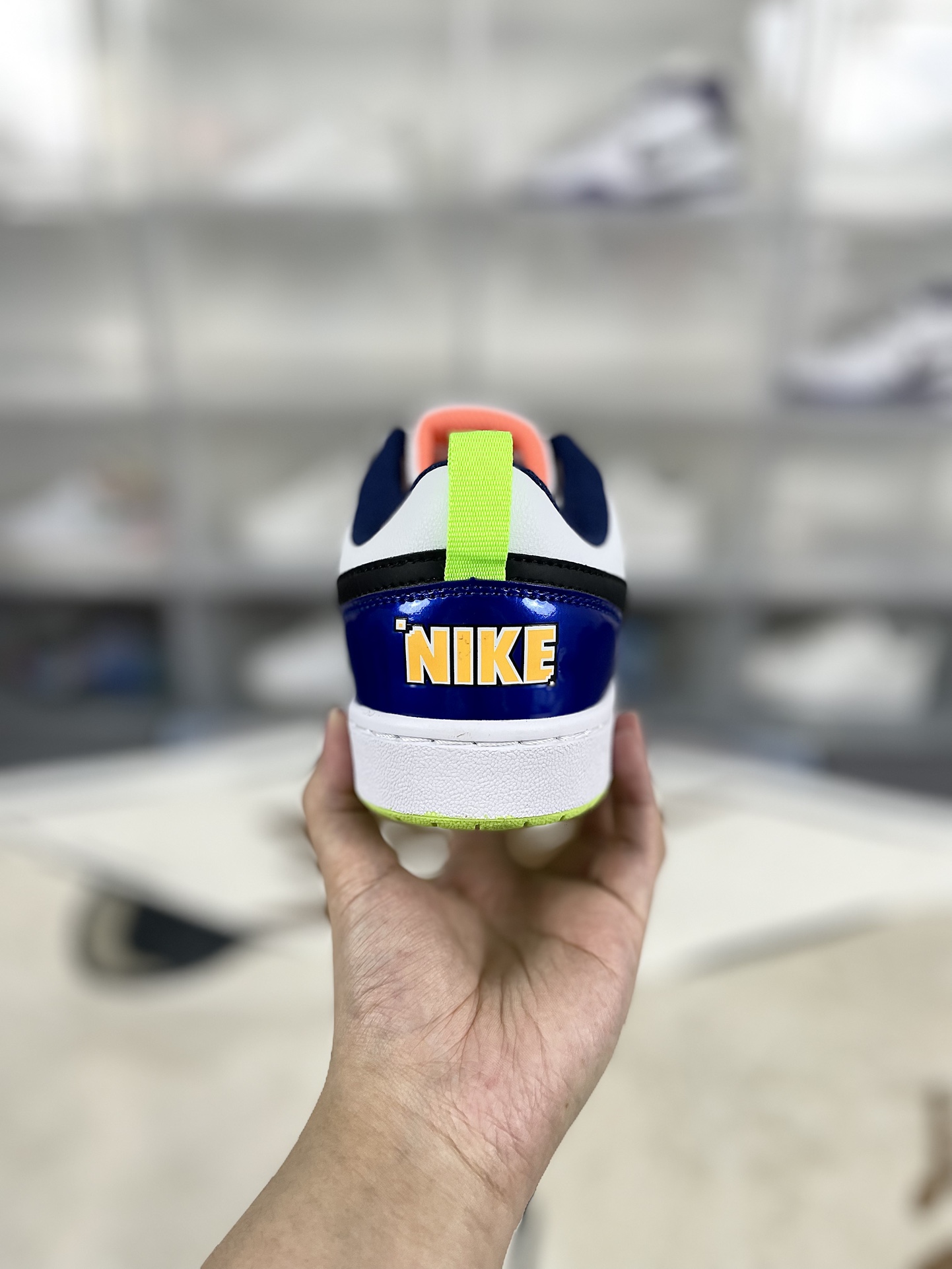 Nike Court Borough Low 2: Flexible, Low-Top Sneakers in White, Blue & Green 4 i1732570292 6866 0