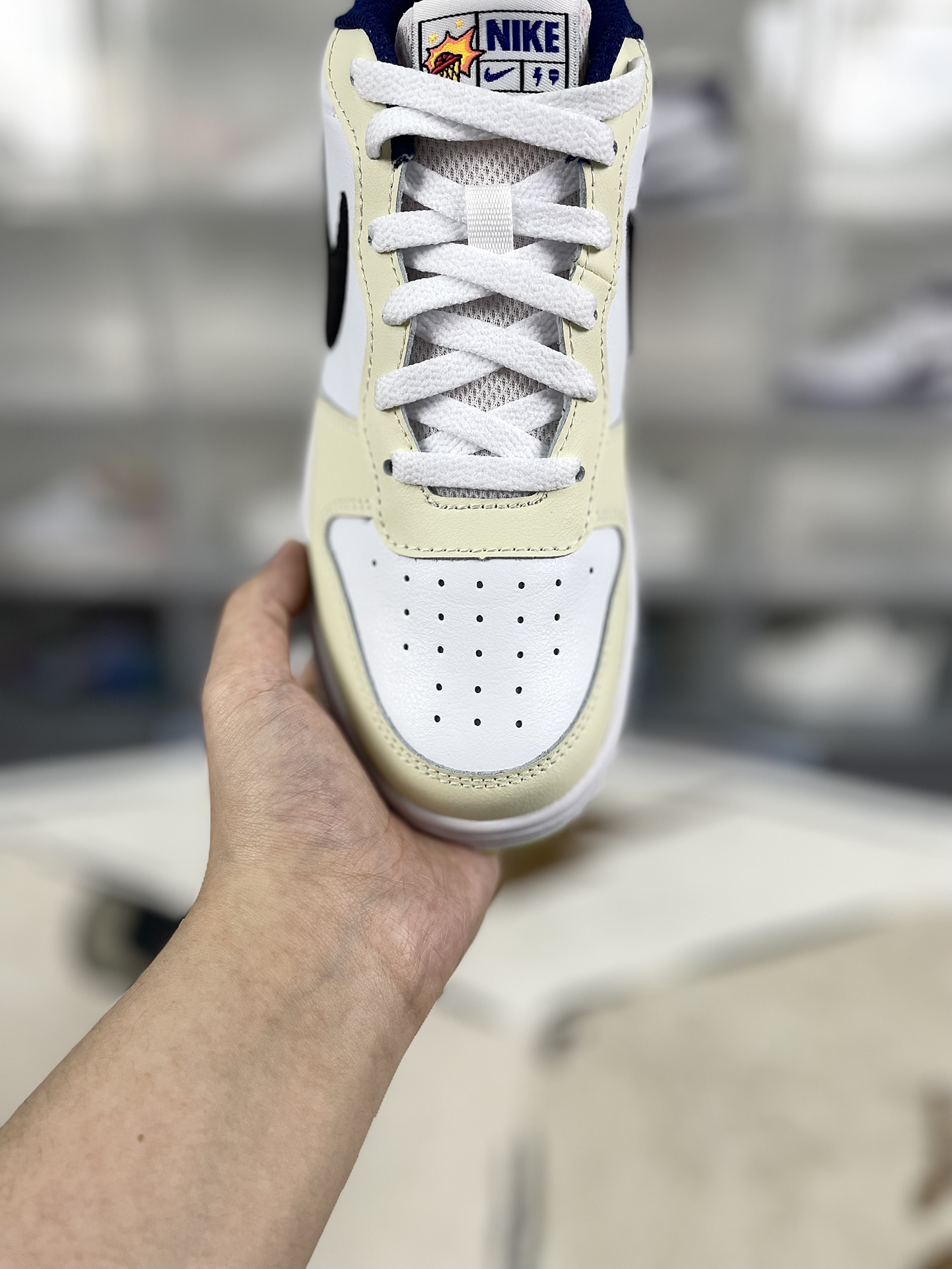 Nike Court Borough Low 2: Flexible, Low-Top Sneakers in White, Blue & Green 6 i1732570292 6913 0