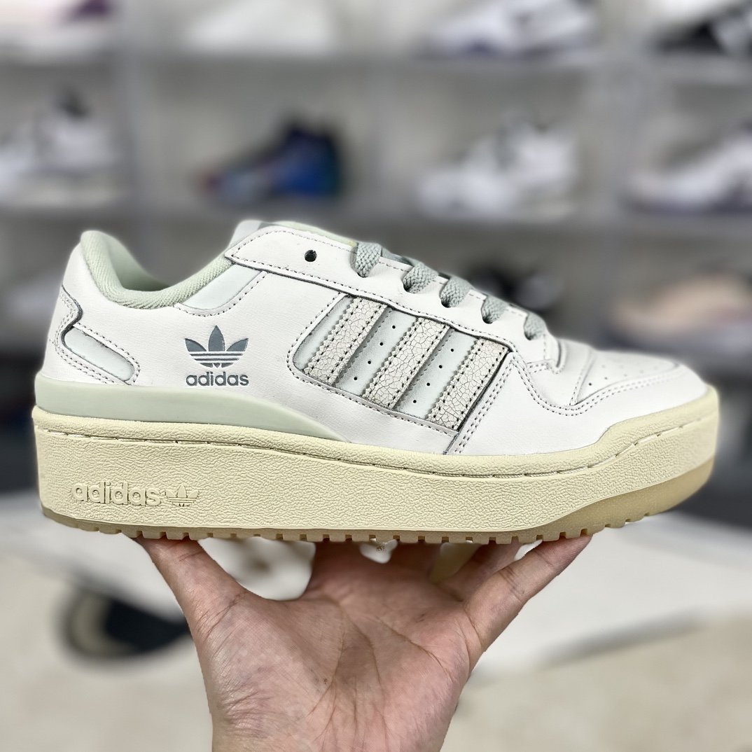 Adidas Originals Forum Bold Stripes Women's Low-Top Sneakers - White/Blue 9 i1733604863 5070 6