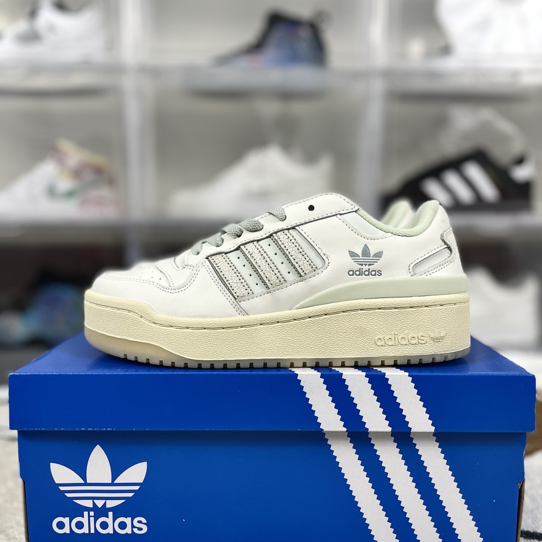 Adidas Originals Forum Bold Stripes Women's Low-Top Sneakers - White/Blue 10 i1733604863 922 7