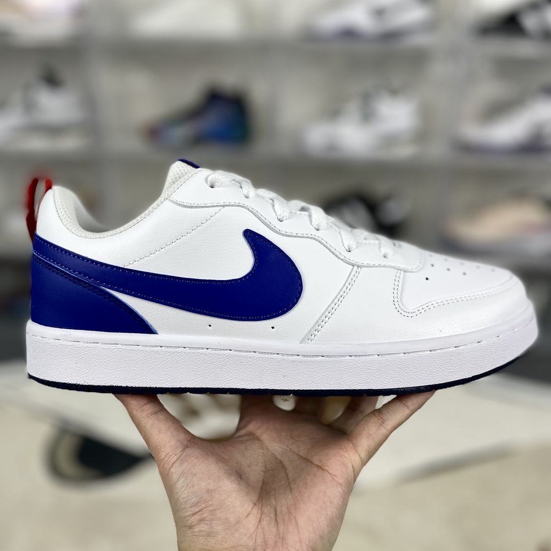 Nike Court Borough Low 2 White/Blue Casual Sneakers BQ5448-113 (Sizes 36-45) 9 i1733866331 1598 8