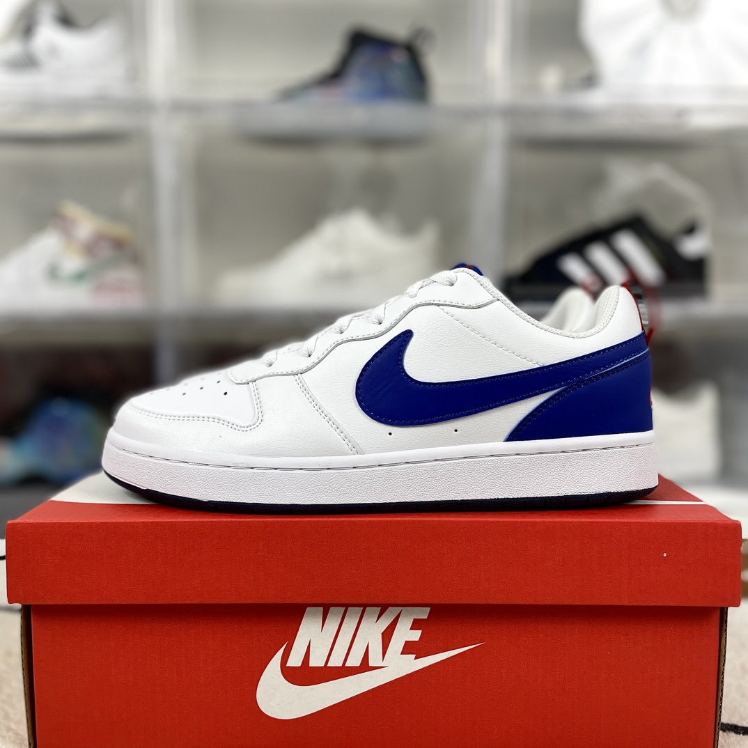 Nike Court Borough Low 2 White/Blue Casual Sneakers BQ5448-113 (Sizes 36-45) 10 i1733866331 4981 3