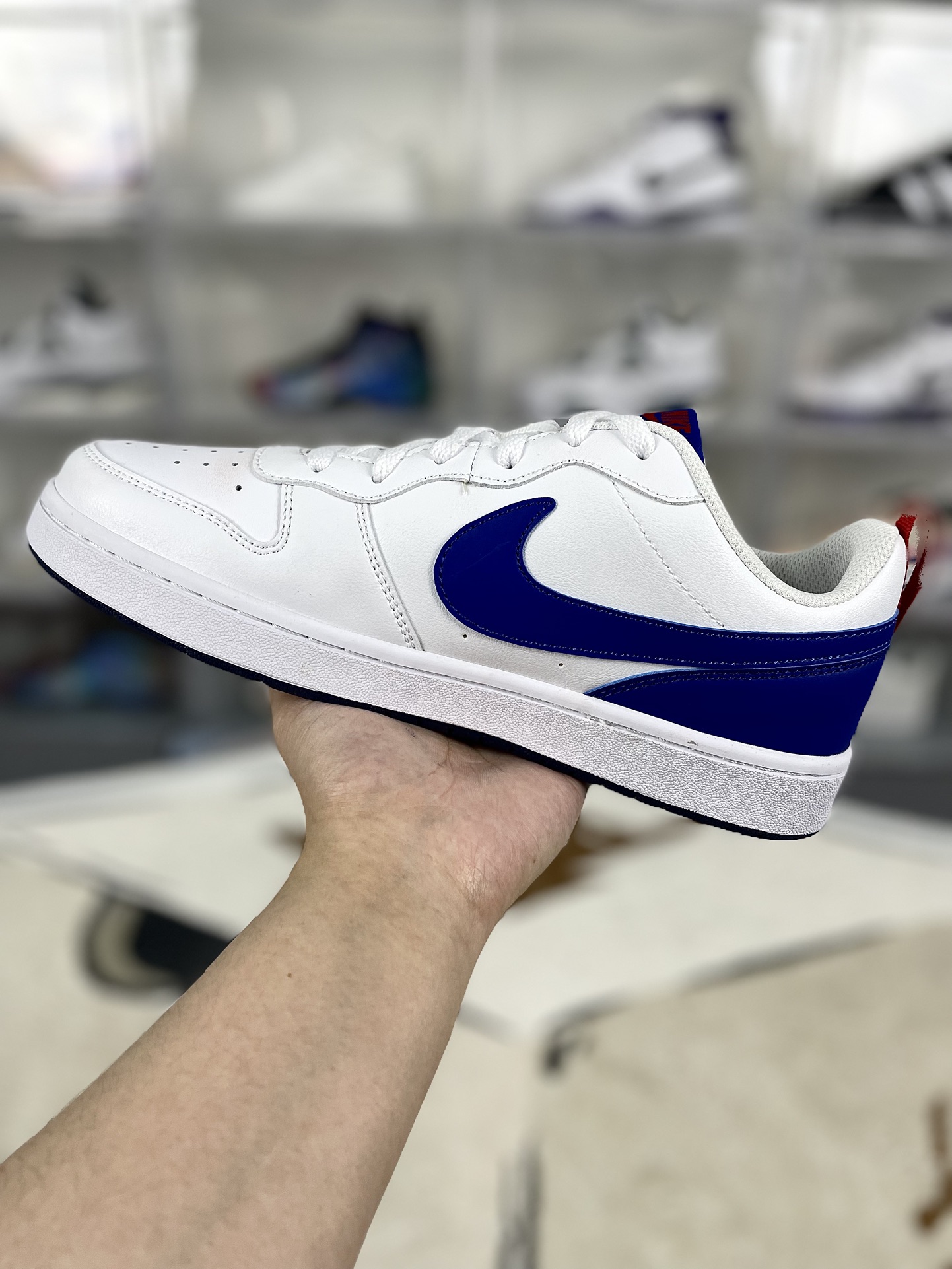 Nike Court Borough Low 2 White/Blue Casual Sneakers BQ5448-113 (Sizes 36-45) 3 i1733866331 8833 1