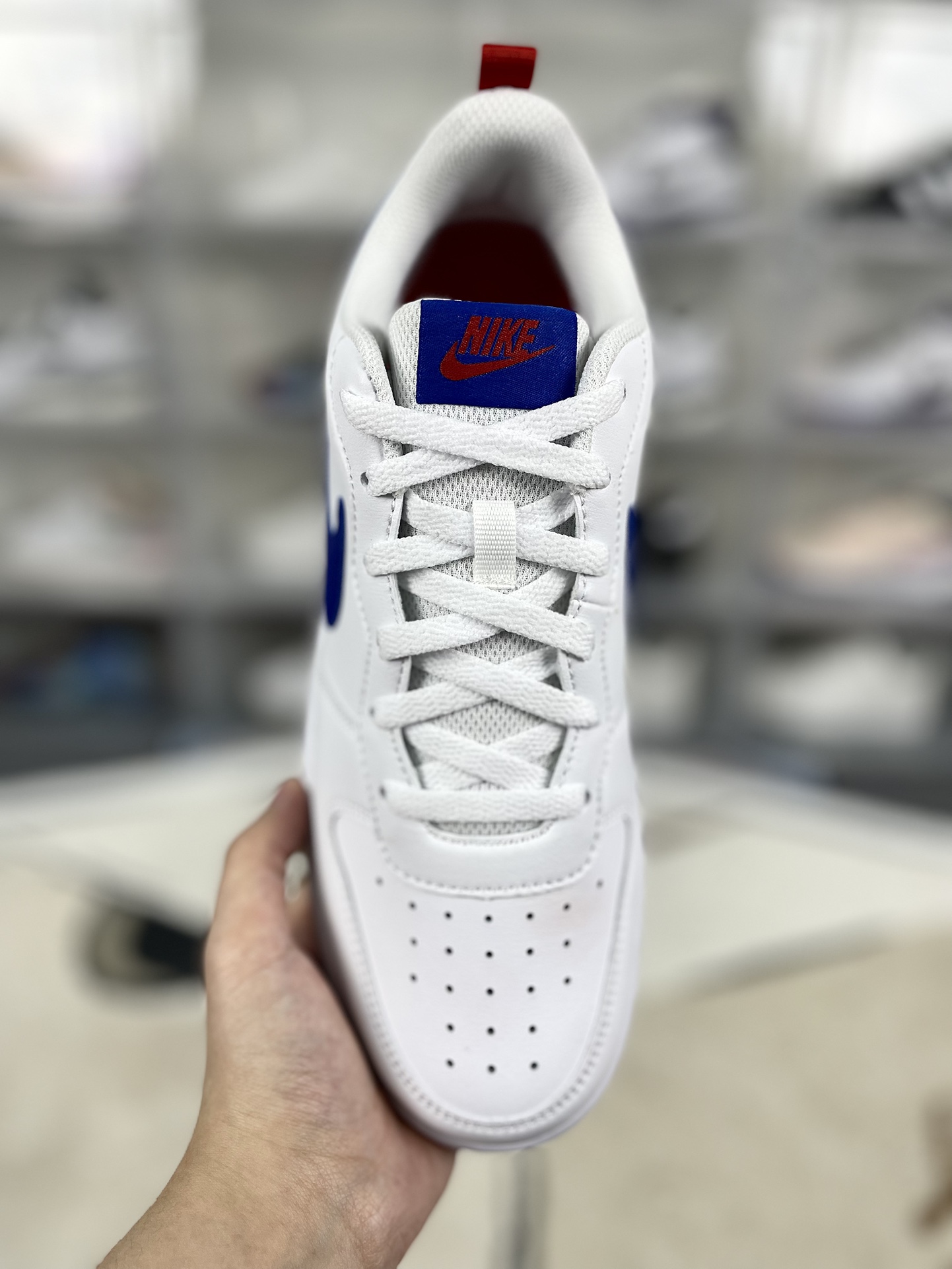 Nike Court Borough Low 2 White/Blue Casual Sneakers BQ5448-113 (Sizes 36-45) 5 i1733866333 2580 0