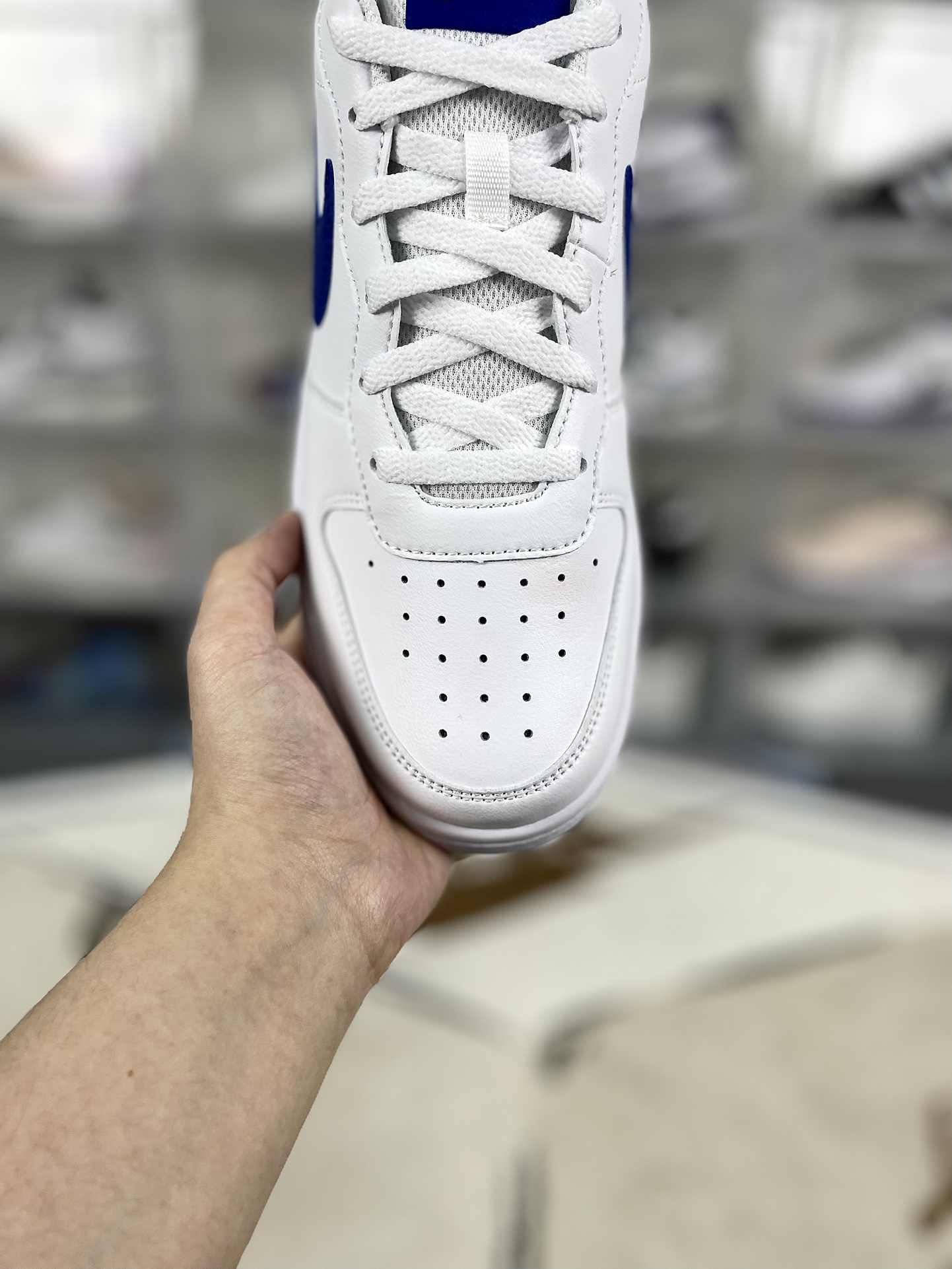 Nike Court Borough Low 2 White/Blue Casual Sneakers BQ5448-113 (Sizes 36-45) 6 i1733866333 2660 0