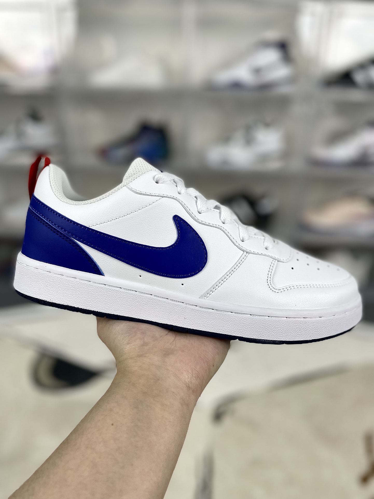 Nike Court Borough Low 2 White/Blue Casual Sneakers BQ5448-113 (Sizes 36-45) 2 i1733866333 3251 0
