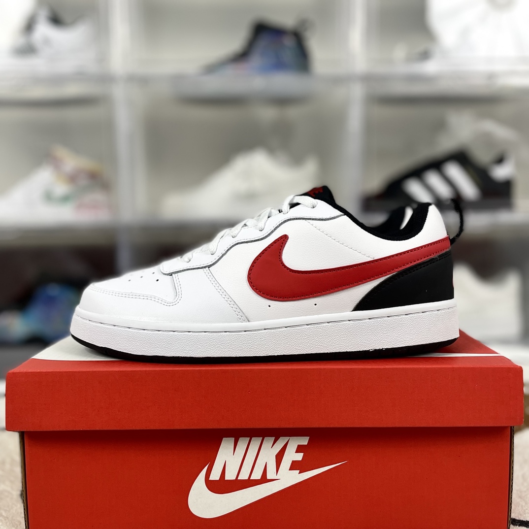 Nike Court Borough Low 2: Classic Style, All-Day Comfort - White/Black/Red 10 i1734037933 2207 0