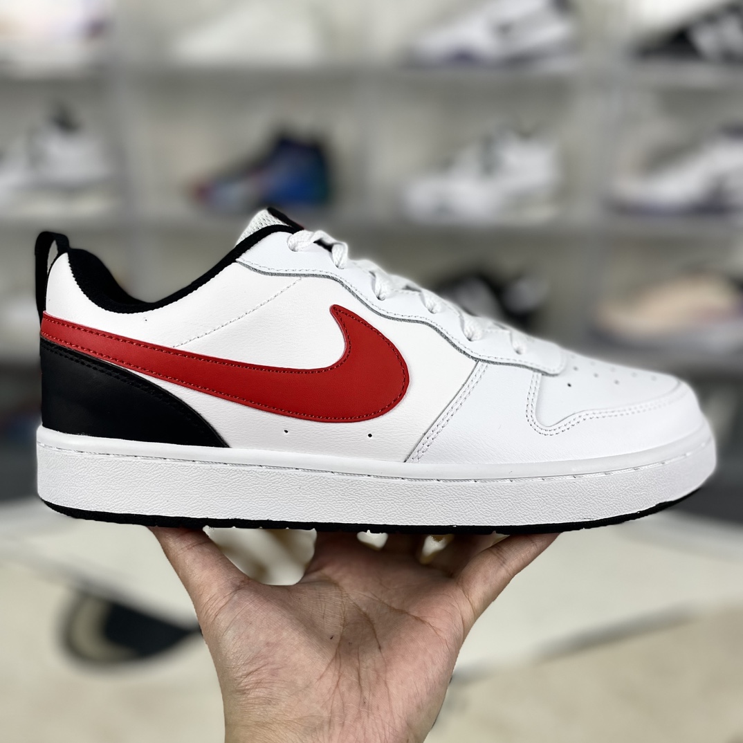 Nike Court Borough Low 2: Classic Style, All-Day Comfort - White/Black/Red 9 i1734037933 4017 0