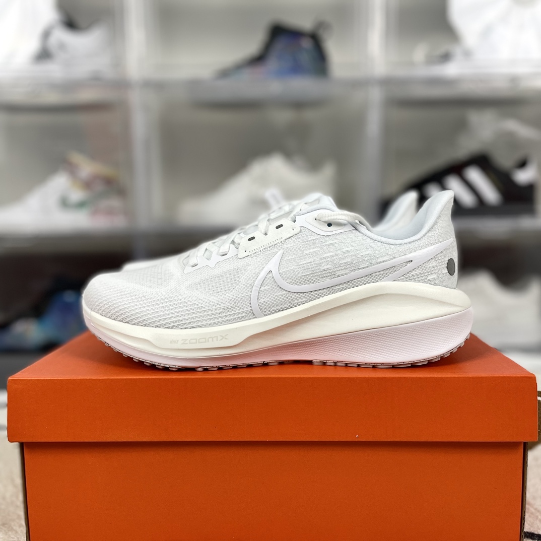 Nike Air Zoom Vomero 17 Running Shoes - White/Grey, Cushioned & Breathable 9 i1734120128 7466 0
