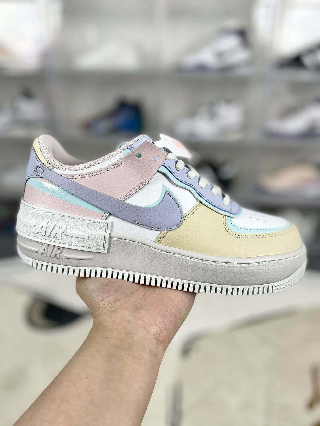 Nike Air Force 1 Shadow Low Top Pastel Sneakers-Lightweight and Comfortable