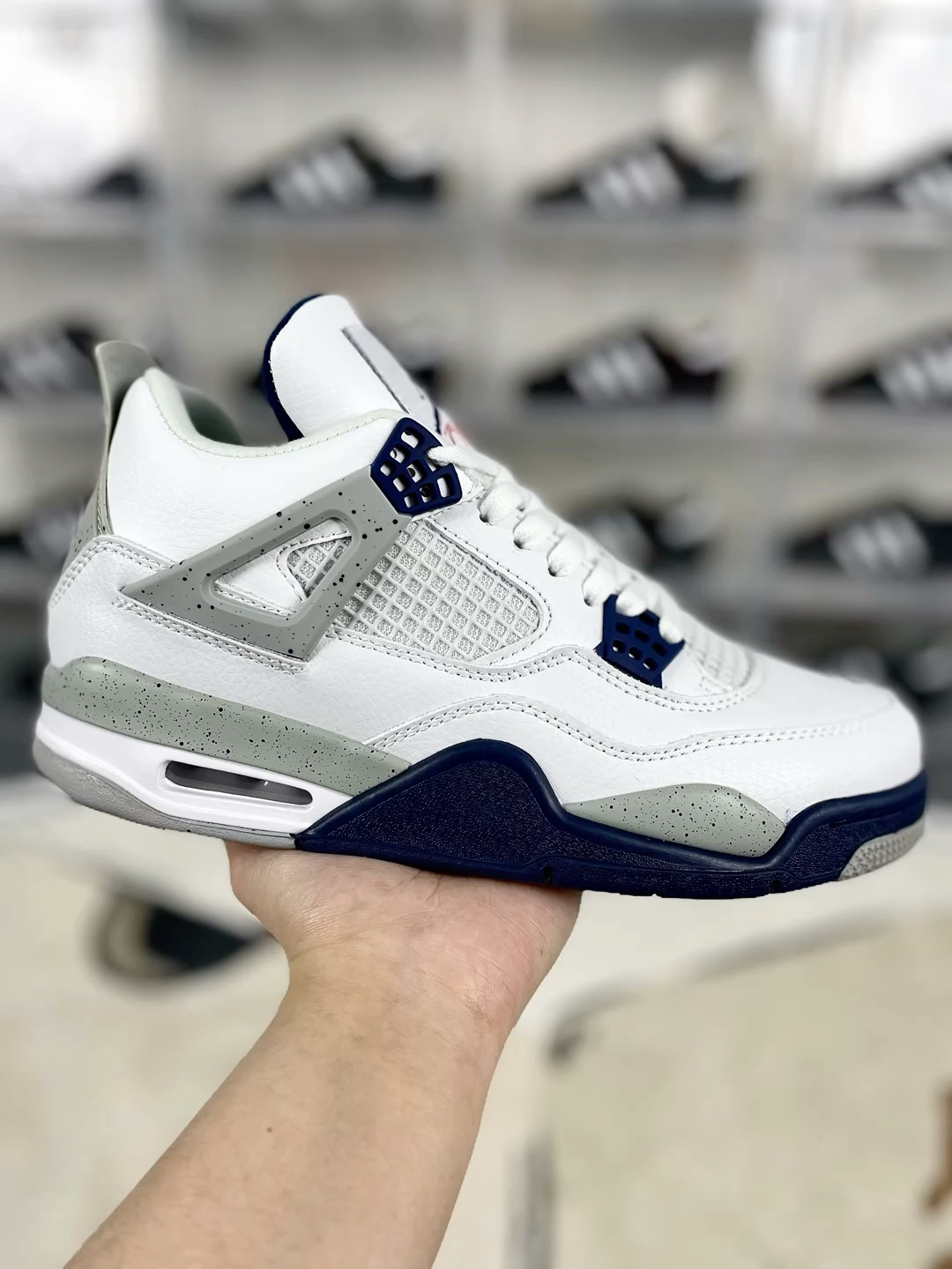 Air Jordan 4 Retro Midnight Navy: Leather, Mid-Top, Retro Basketball Shoes