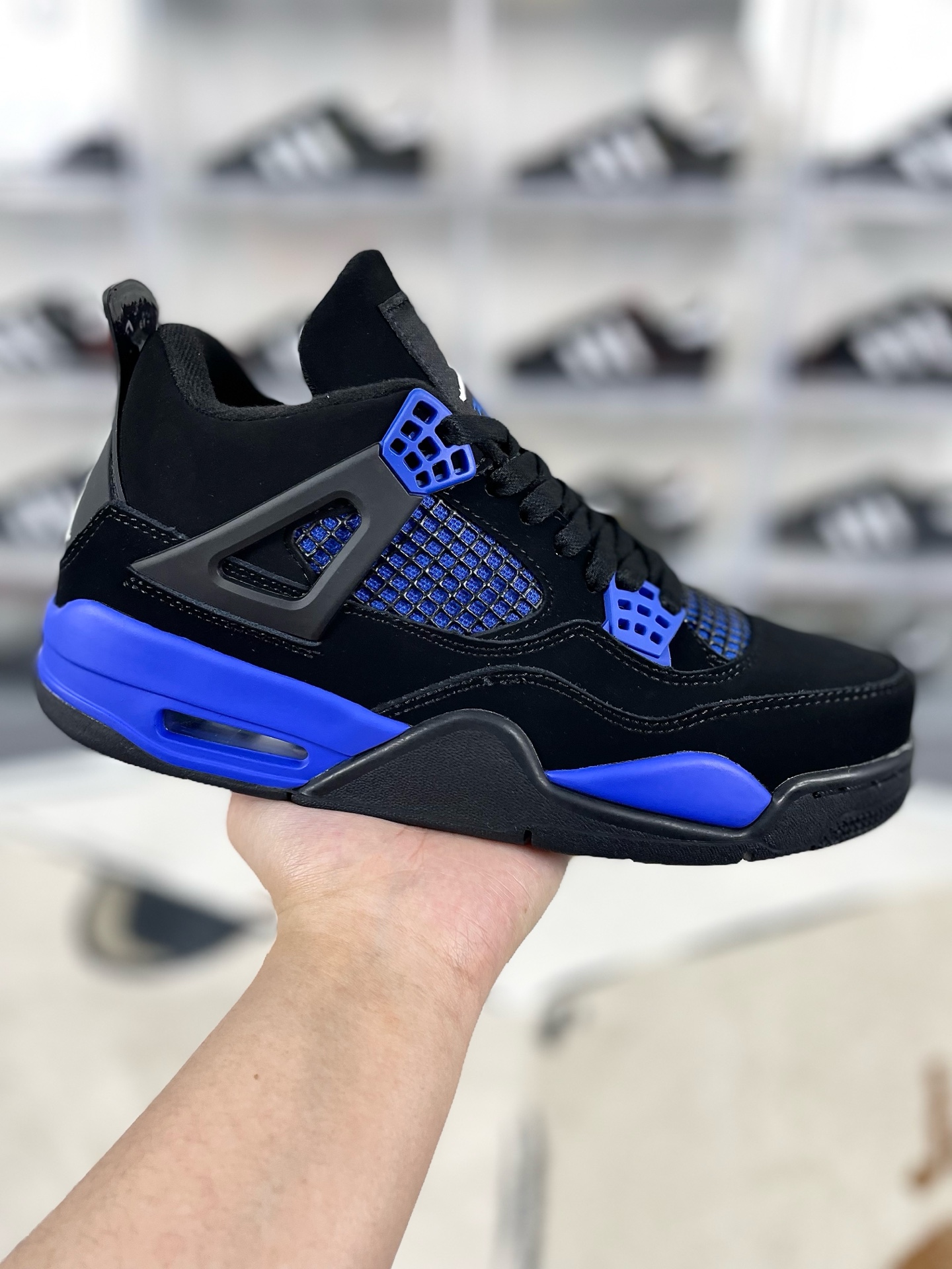 Air Jordan 4 Retro Black Blue Basketball Shoes CT8527-018 2 i1736024281211 1178 0 0