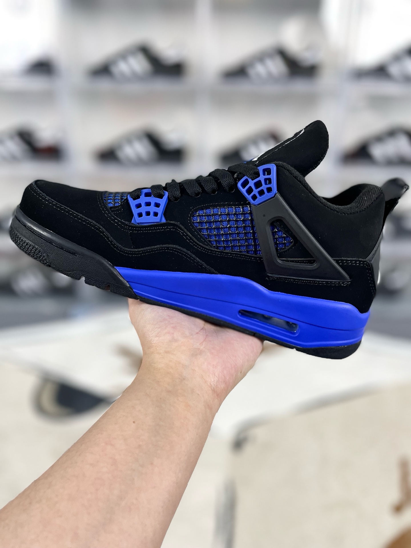 Air Jordan 4 Retro Black Blue Basketball Shoes CT8527-018 3 i1736024281211 2003 0 1