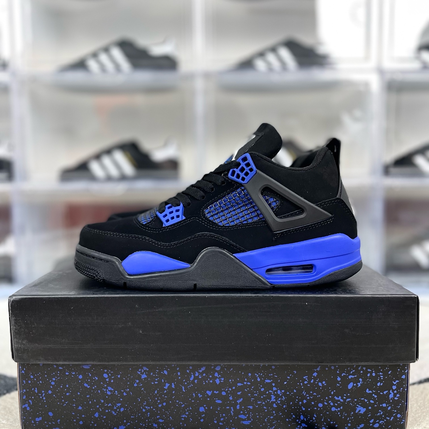 Air Jordan 4 Retro Black Blue Basketball Shoes CT8527-018 10 i1736024281211 2399 0 8