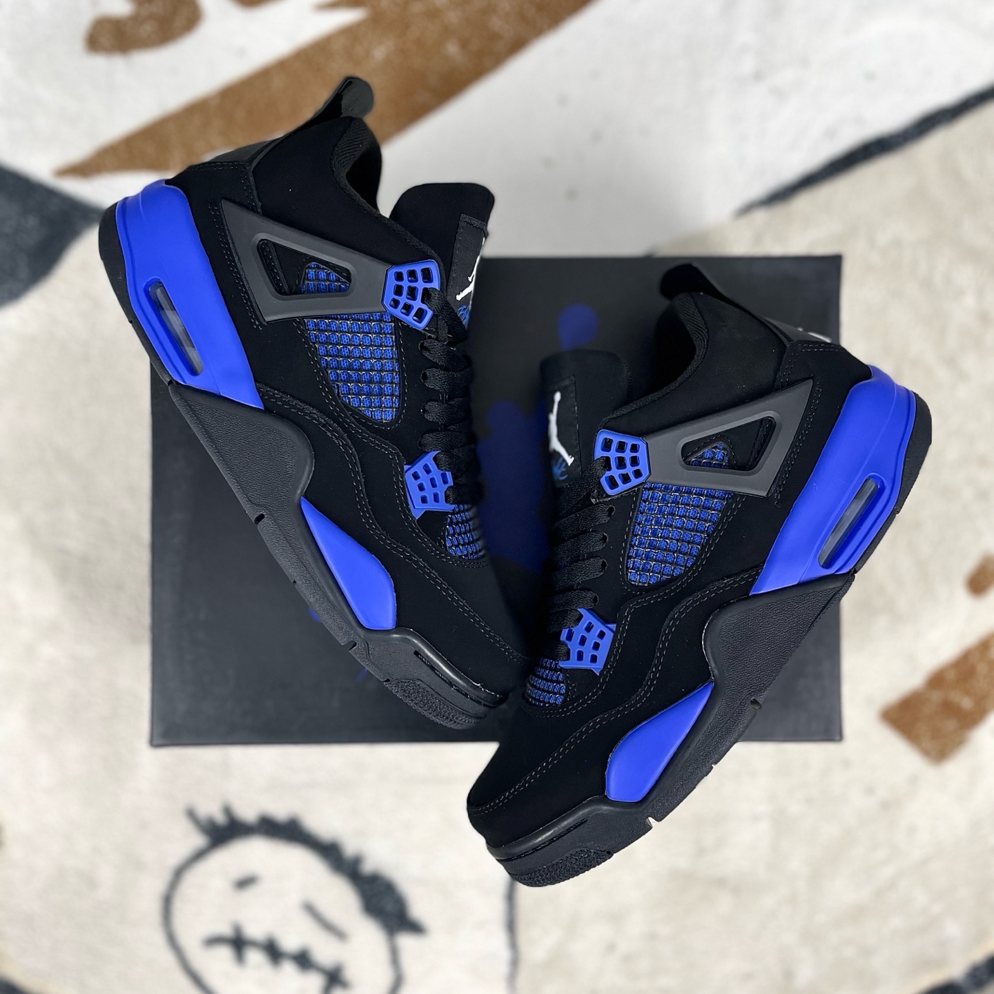 Air Jordan 4 Retro Black Blue Basketball Shoes CT8527-018 6 i1736024281211 5582 0 7