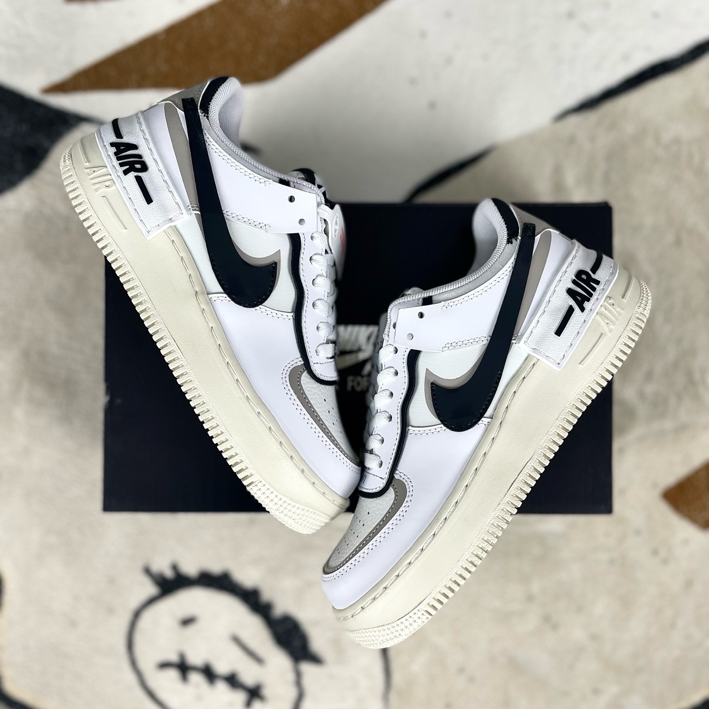 Nike Air Force 1 Shadow Low Platform Sneakers - White/Black/Macaron 5 i1736197738093 2020 0 7