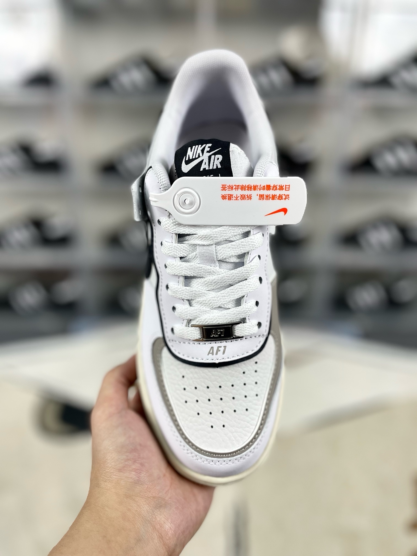 Nike Air Force 1 Shadow Low Platform Sneakers - White/Black/Macaron 4 i1736197739139 6557 0 3
