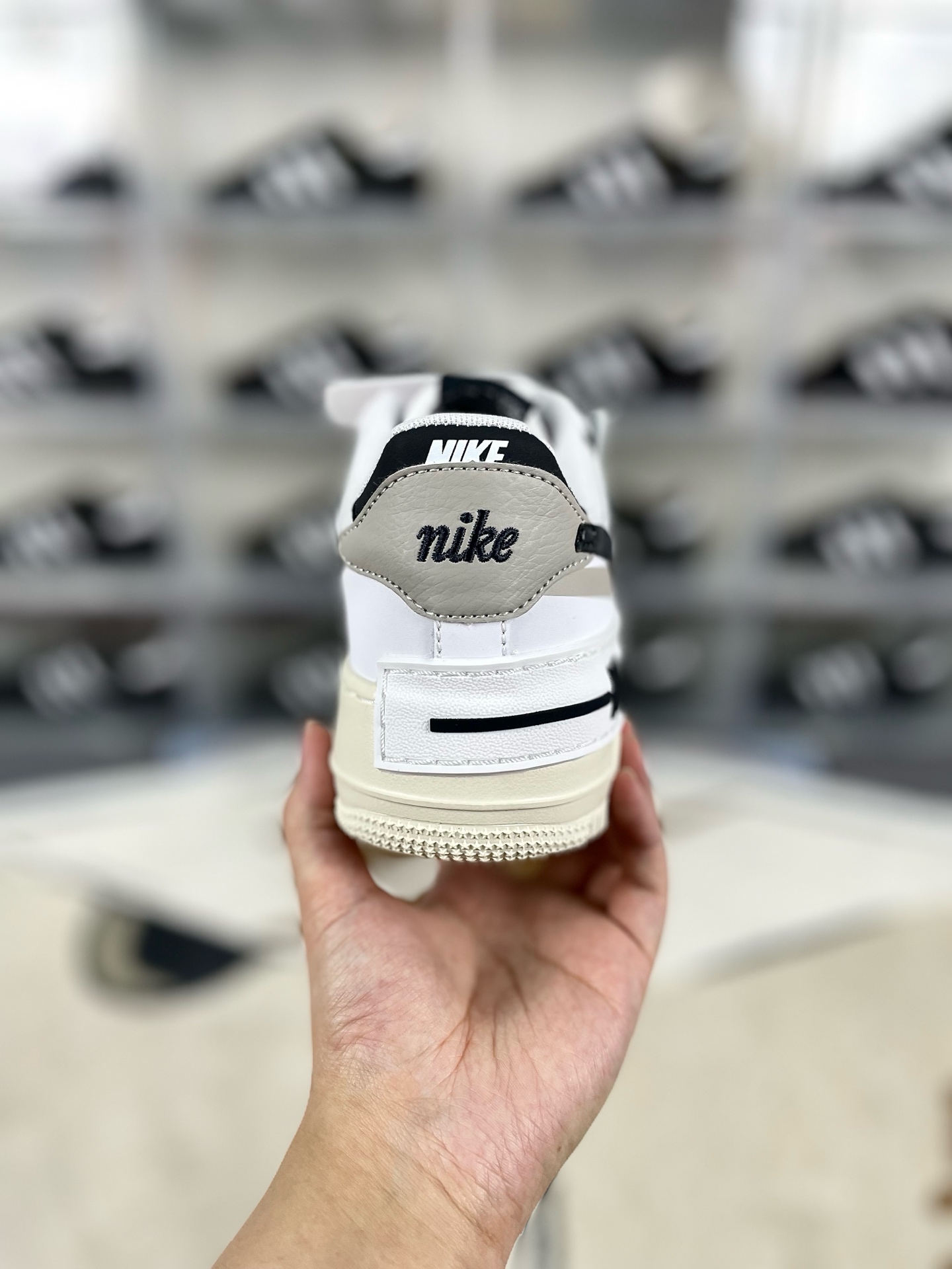 Nike Air Force 1 Shadow Low Platform Sneakers - White/Black/Macaron 3 i1736197739663 6758 0 2