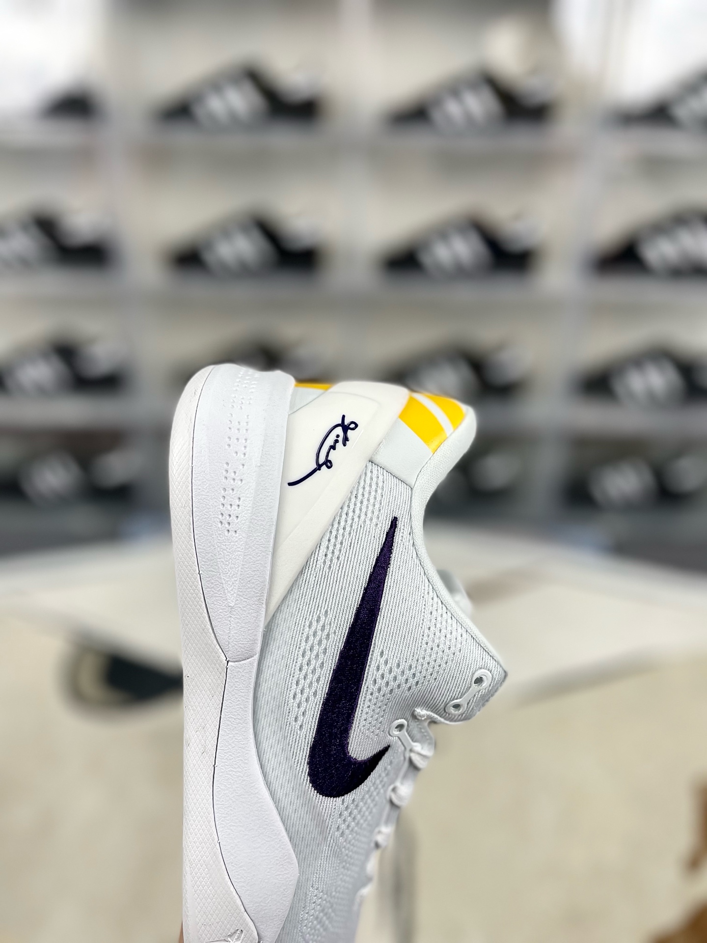 Nike Kobe 8 Protro Basketball Shoes - White/Purple/Gold - Size 40-46 7 i1736284982406 9223 0 5