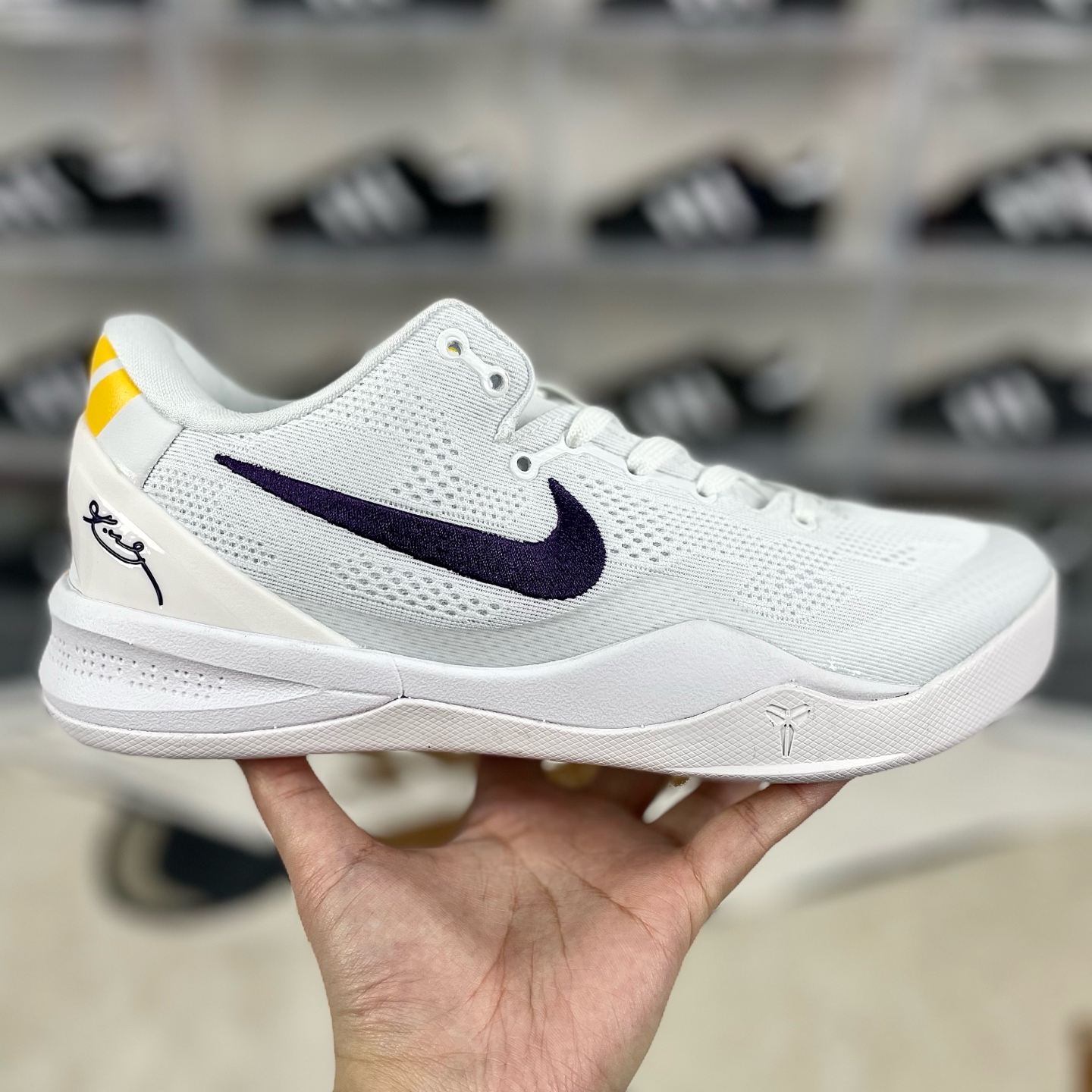 Nike Kobe 8 Protro Basketball Shoes - White/Purple/Gold - Size 40-46 8 i1736284992804 5244 0 6