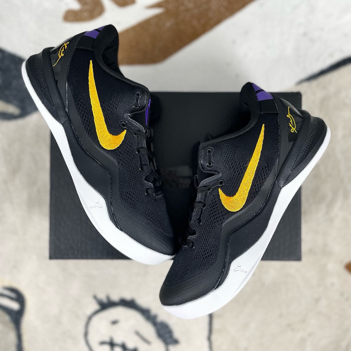 Nike Kobe 8 Protro "Lakers Away" Basketball Shoes - Black / Purple / Gold 6 i1736285078795 4499 0 8