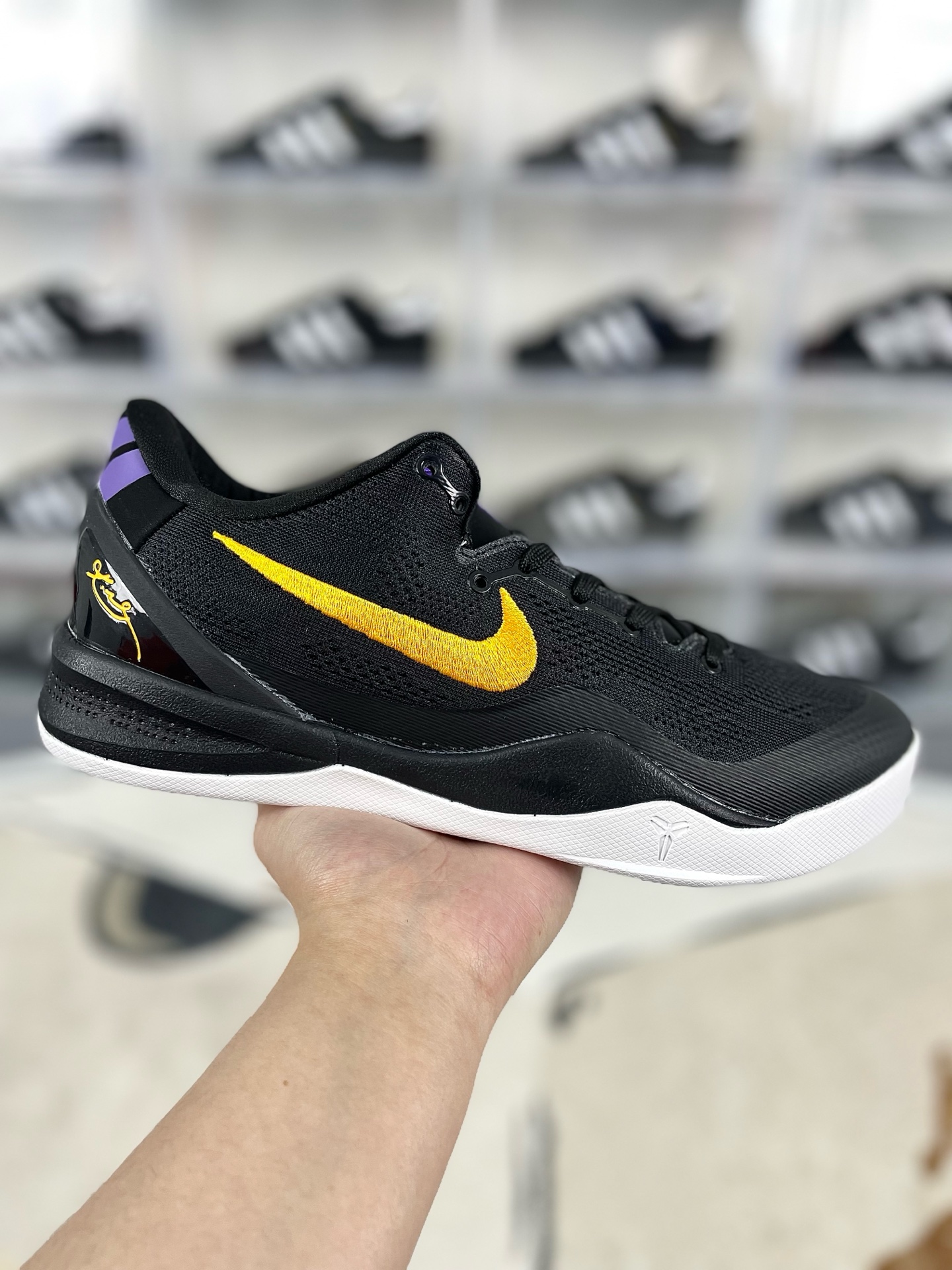Nike Kobe 8 Protro "Lakers Away" Basketball Shoes - Black / Purple / Gold 2 i1736285079050 9020 0 0