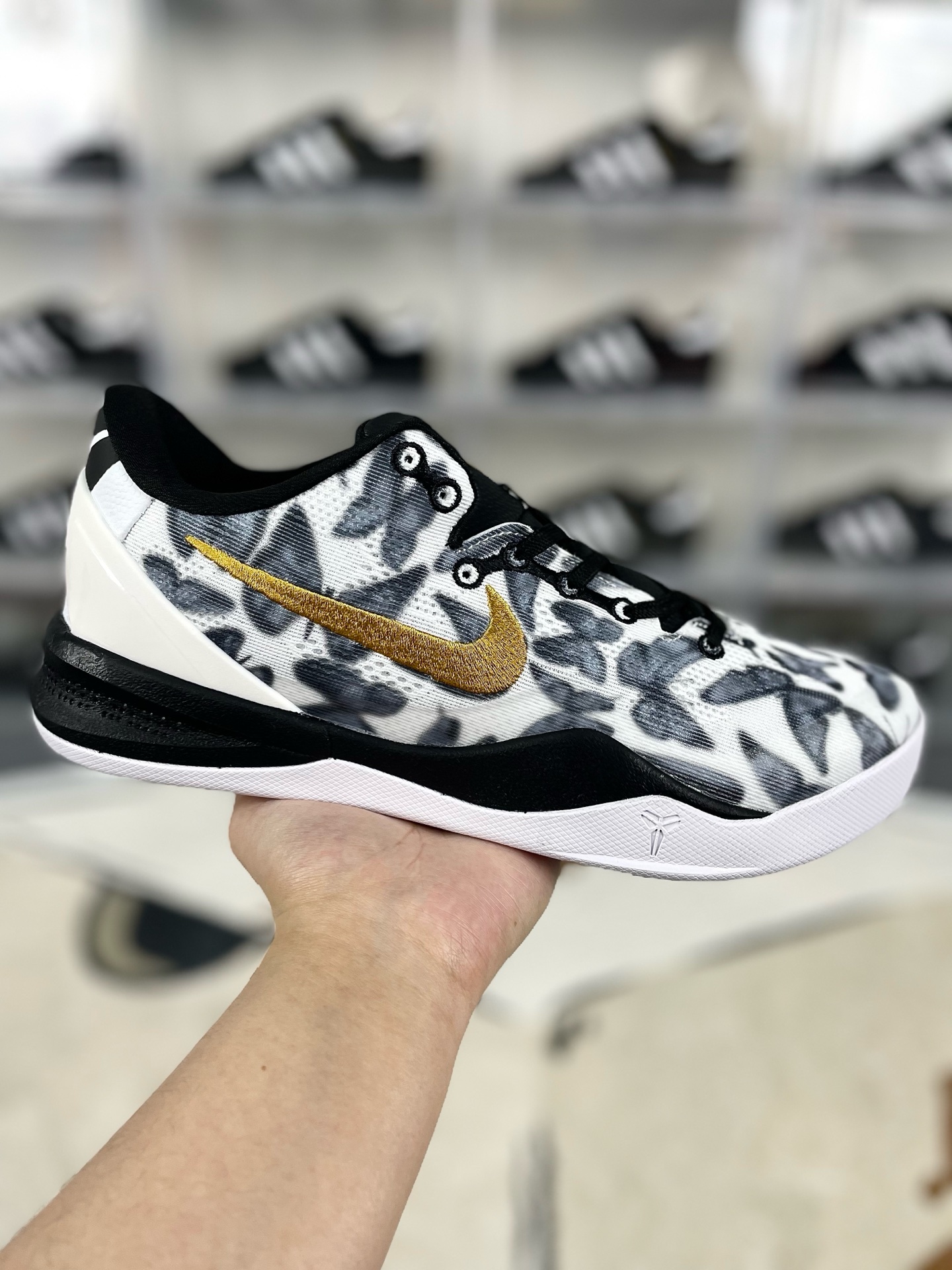Nike Kobe 8 Protro Mambacita Gigi Basketball Shoes White Black Gold