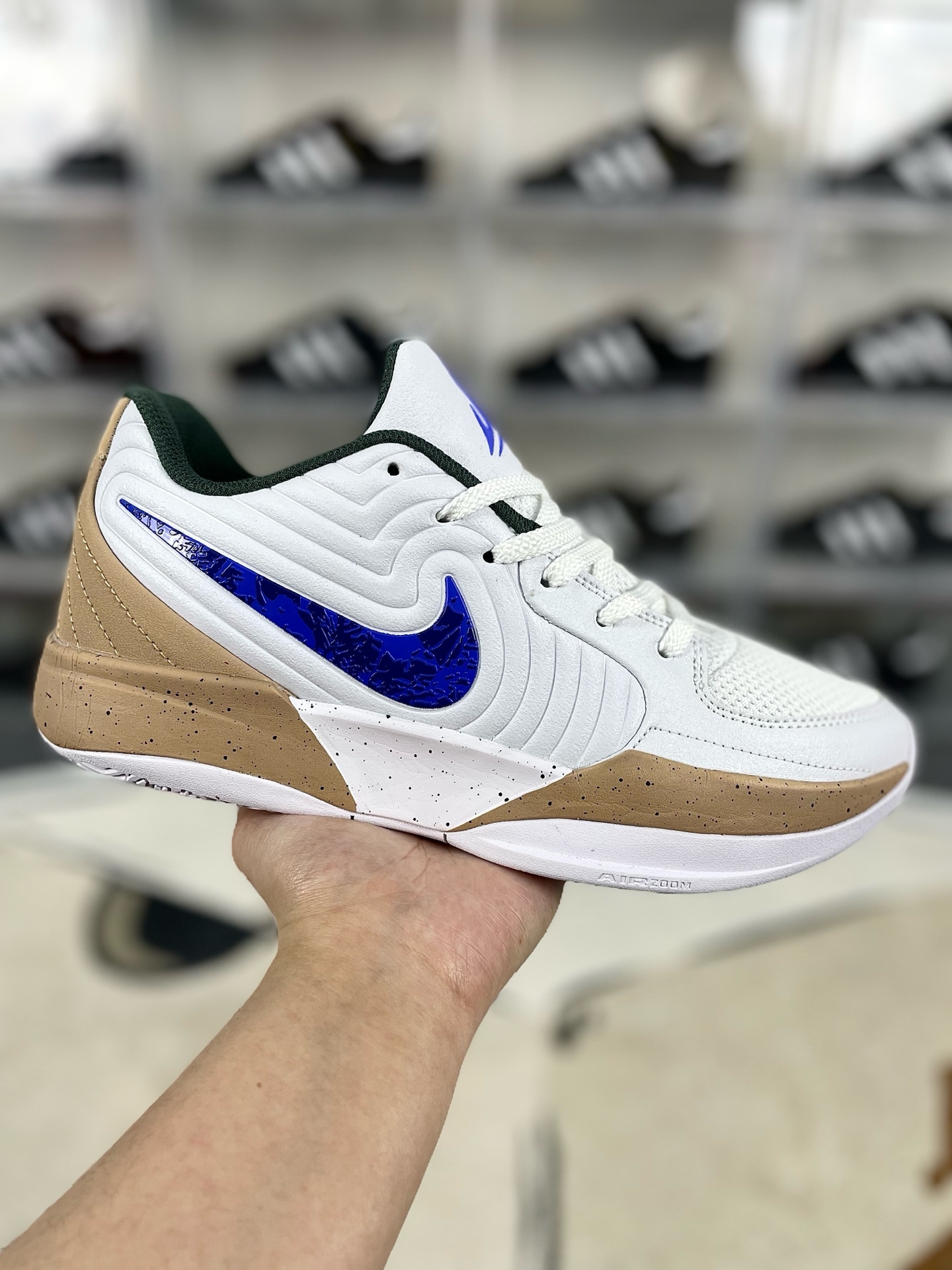 Nike Ja 2 EP Basketball Shoes - White, Blue, and Brown - Enhanced Performance 1 i1736458015078 5047 0 0