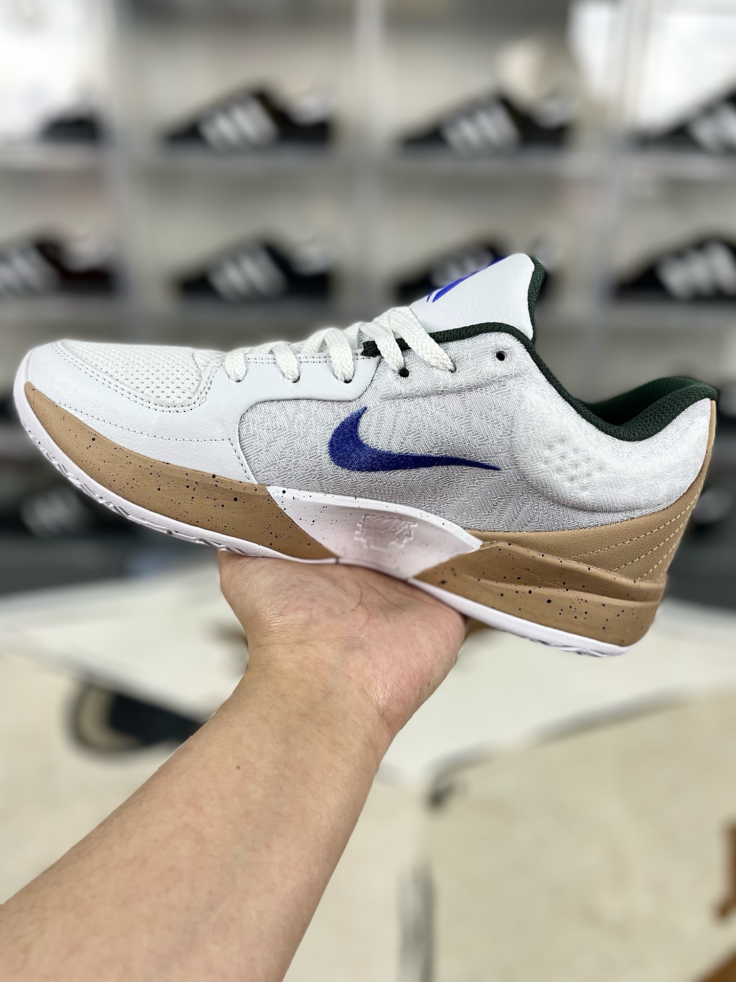 Nike Ja 2 EP Basketball Shoes - White, Blue, and Brown - Enhanced Performance 2 i1736458016238 3509 0 1